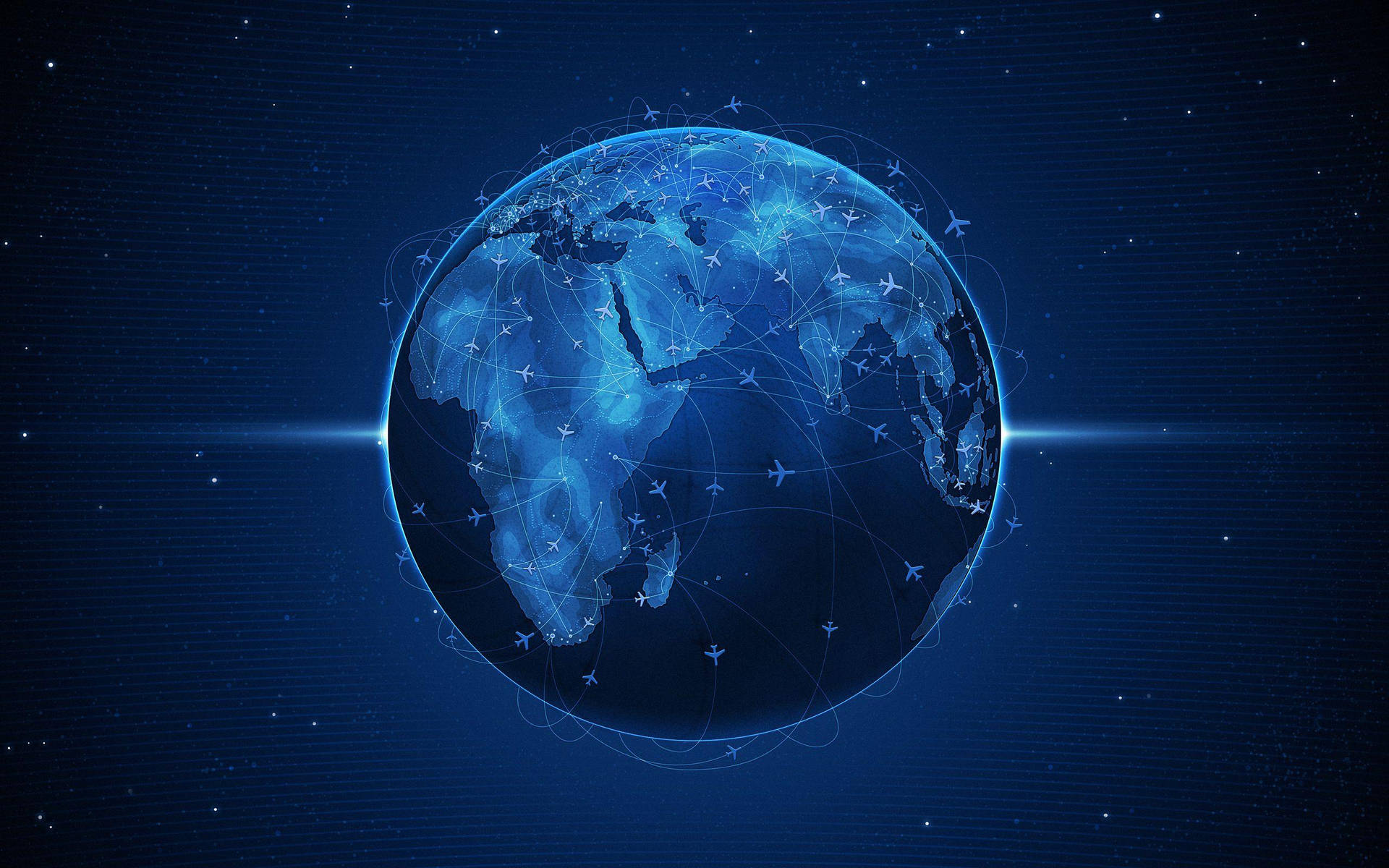 Blue International Globe Background