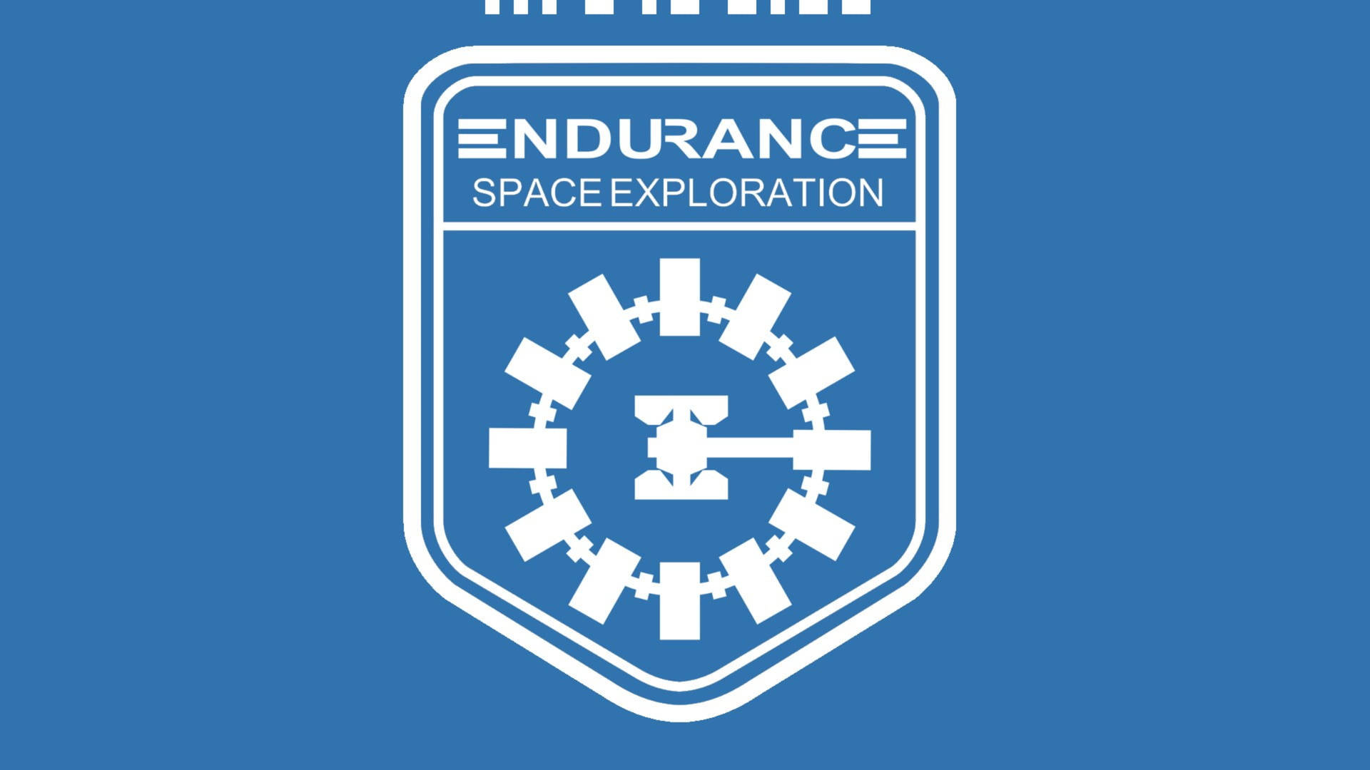 Blue Interstellar Endurance Logo Background