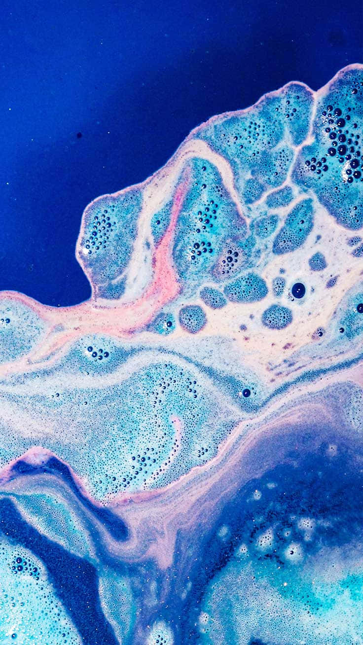 Blue Iphone Xr Pink Bathbomb Background