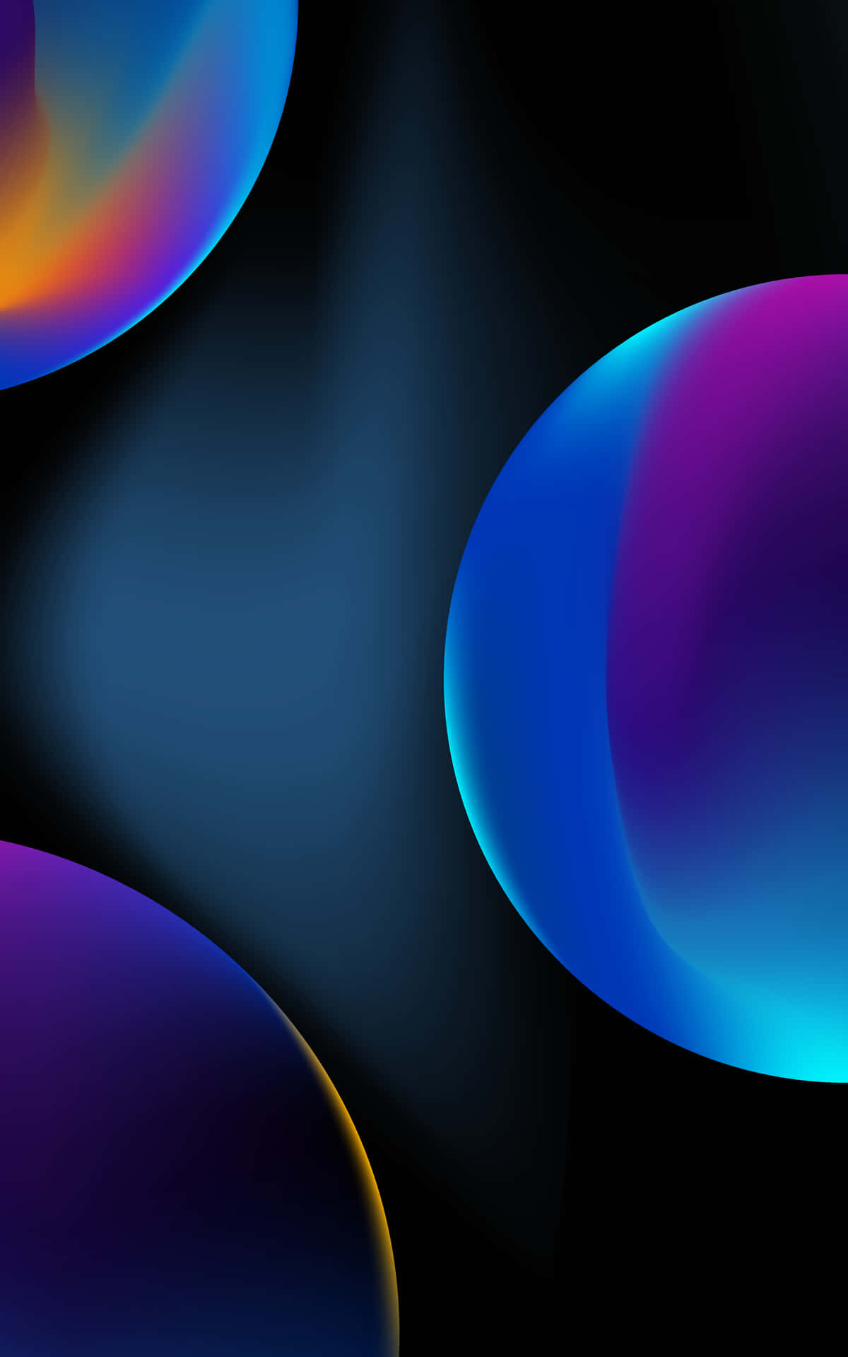 Blue Iphone Xr Purple Circles Background