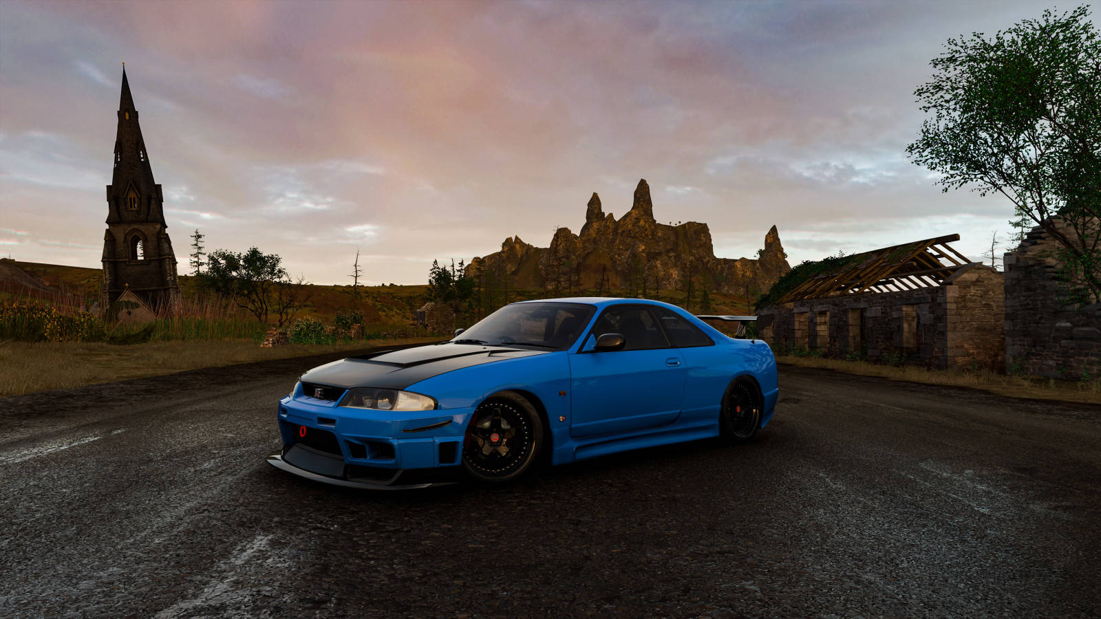 Blue Jdm Cars Outdoors Background