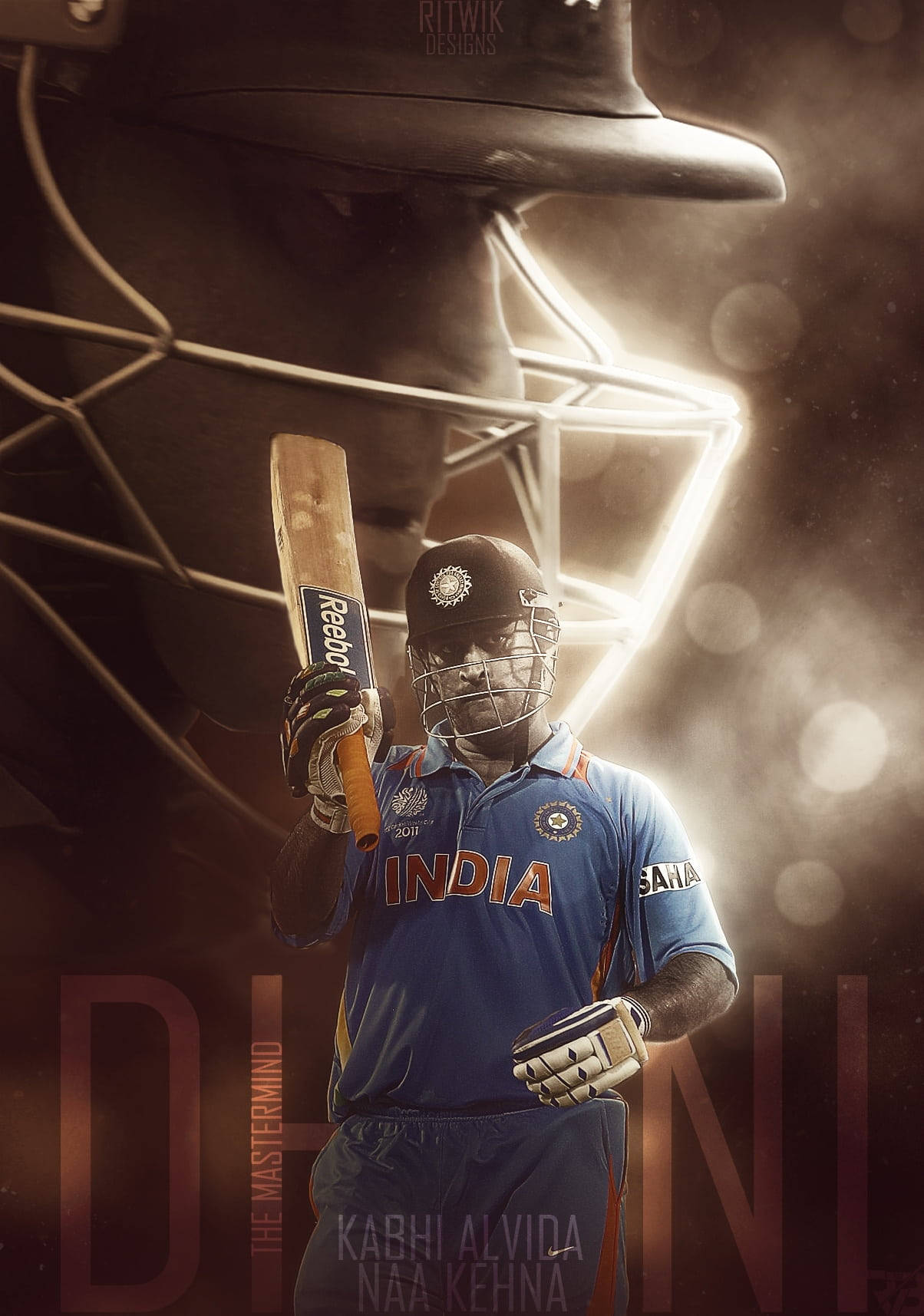 Blue Jersey Poster Dhoni Hd Background