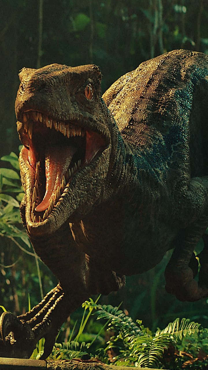 Blue Jurassic World Roar Background