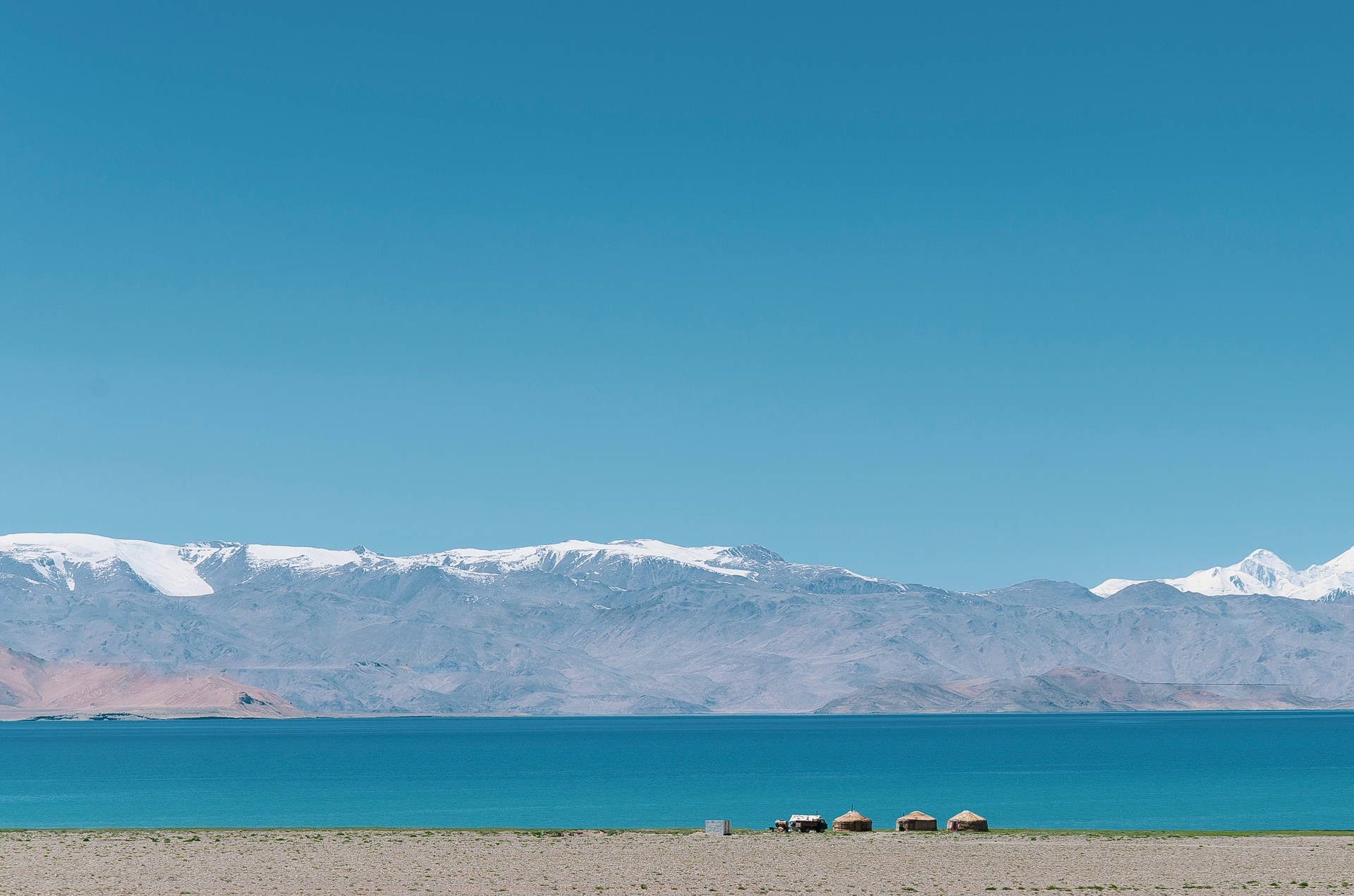 Blue Karakul Lake Tajikistan Background