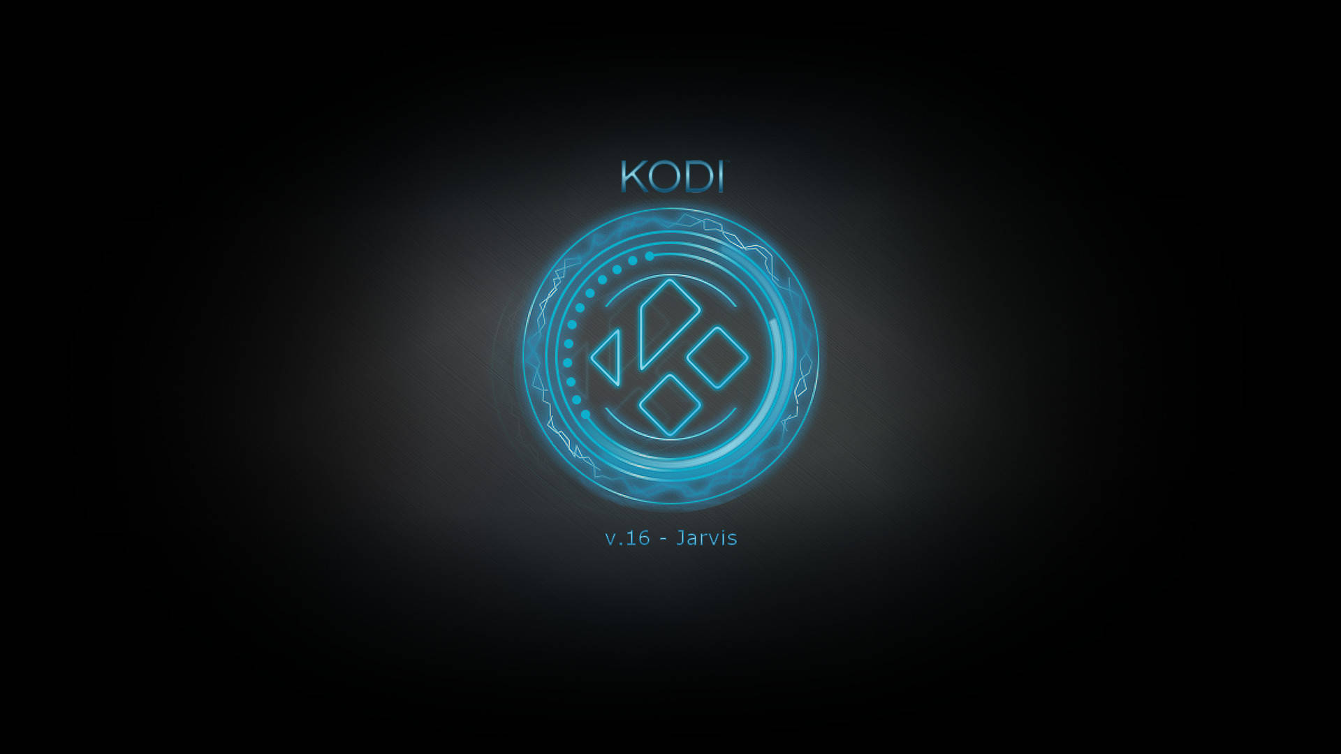 Blue Kodi Logo With Dark Background