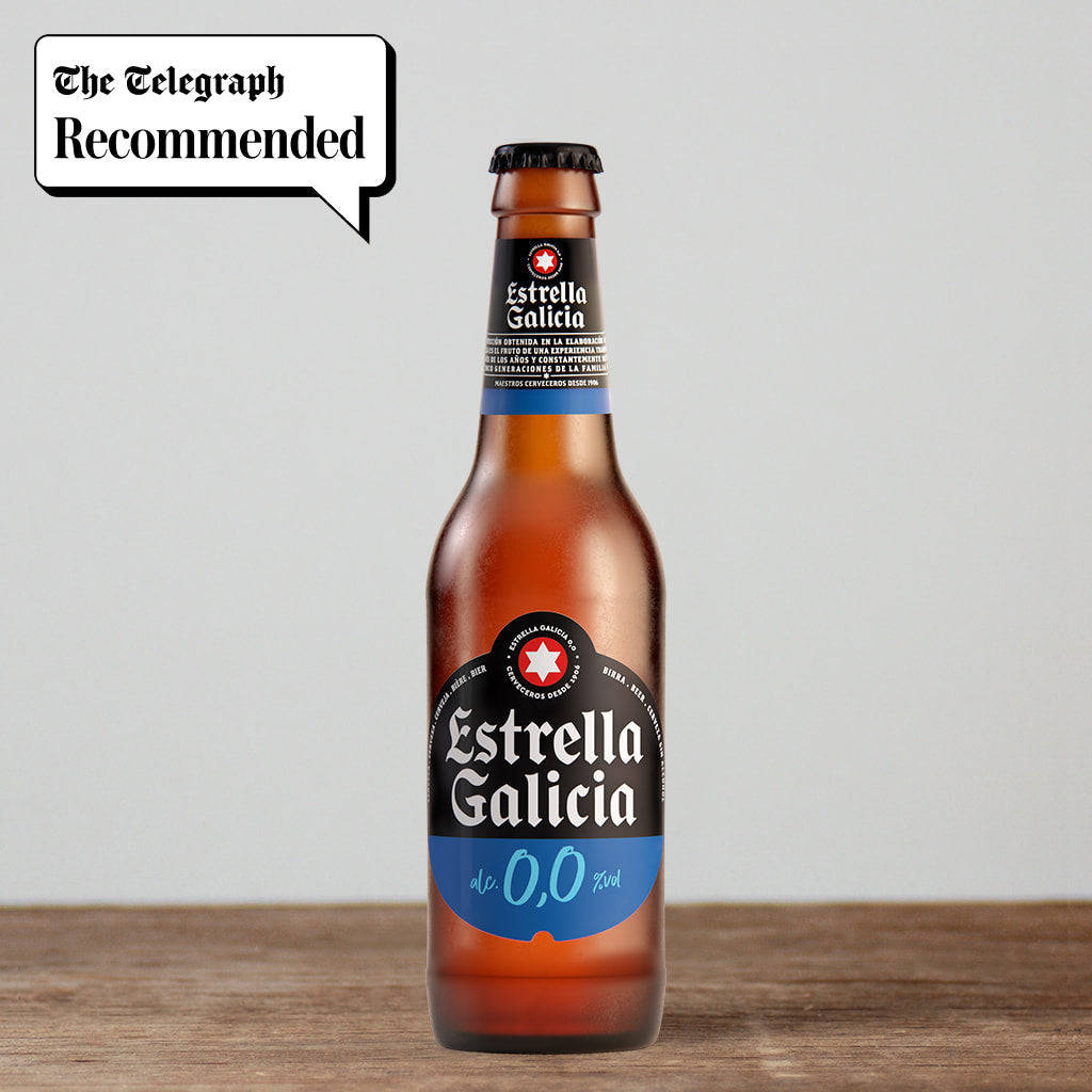 Blue Label Estrella Galicia Beer Background