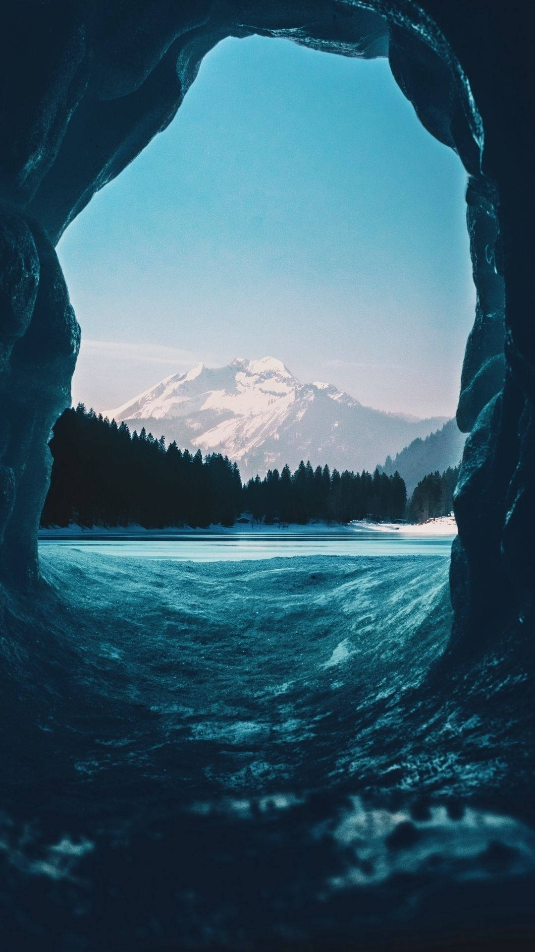 Blue Lake Cave Background