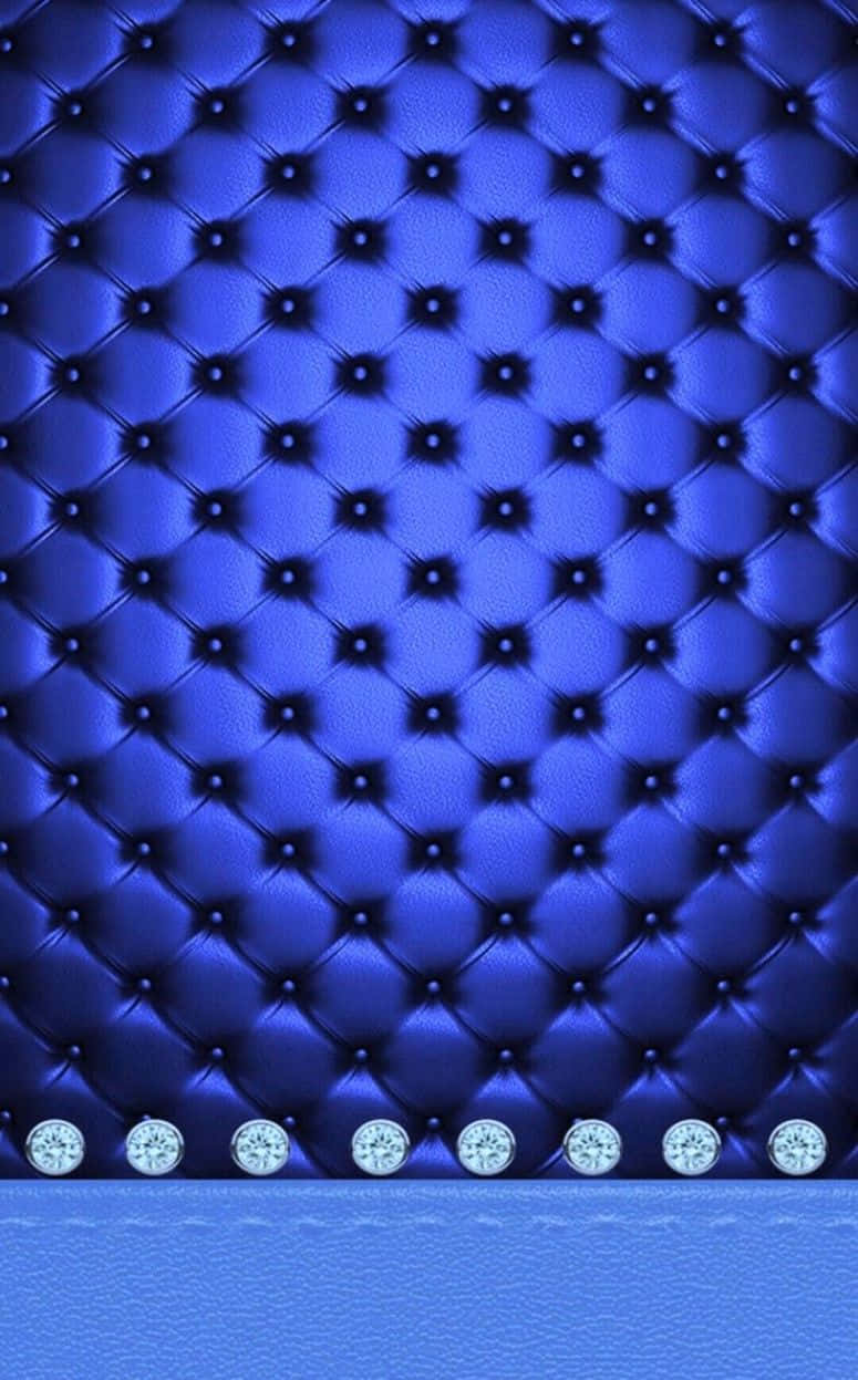 Blue Leather Background With Diamonds Background