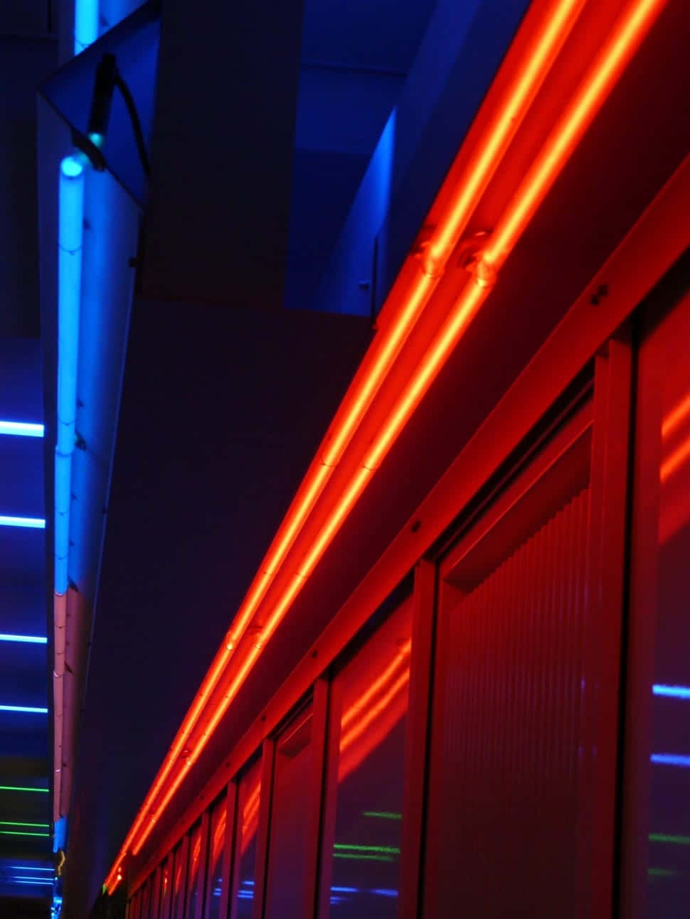 Blue Led Doors Art