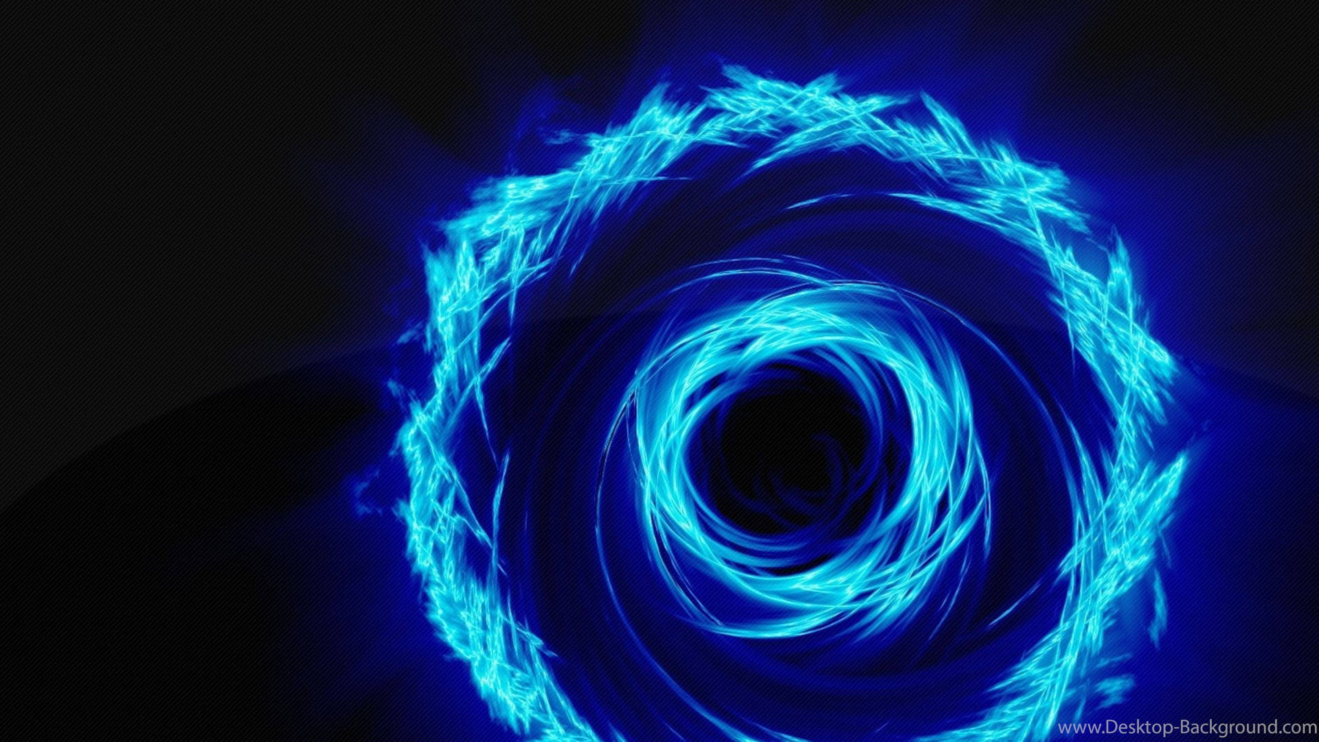 Blue Led Spiral Art Background