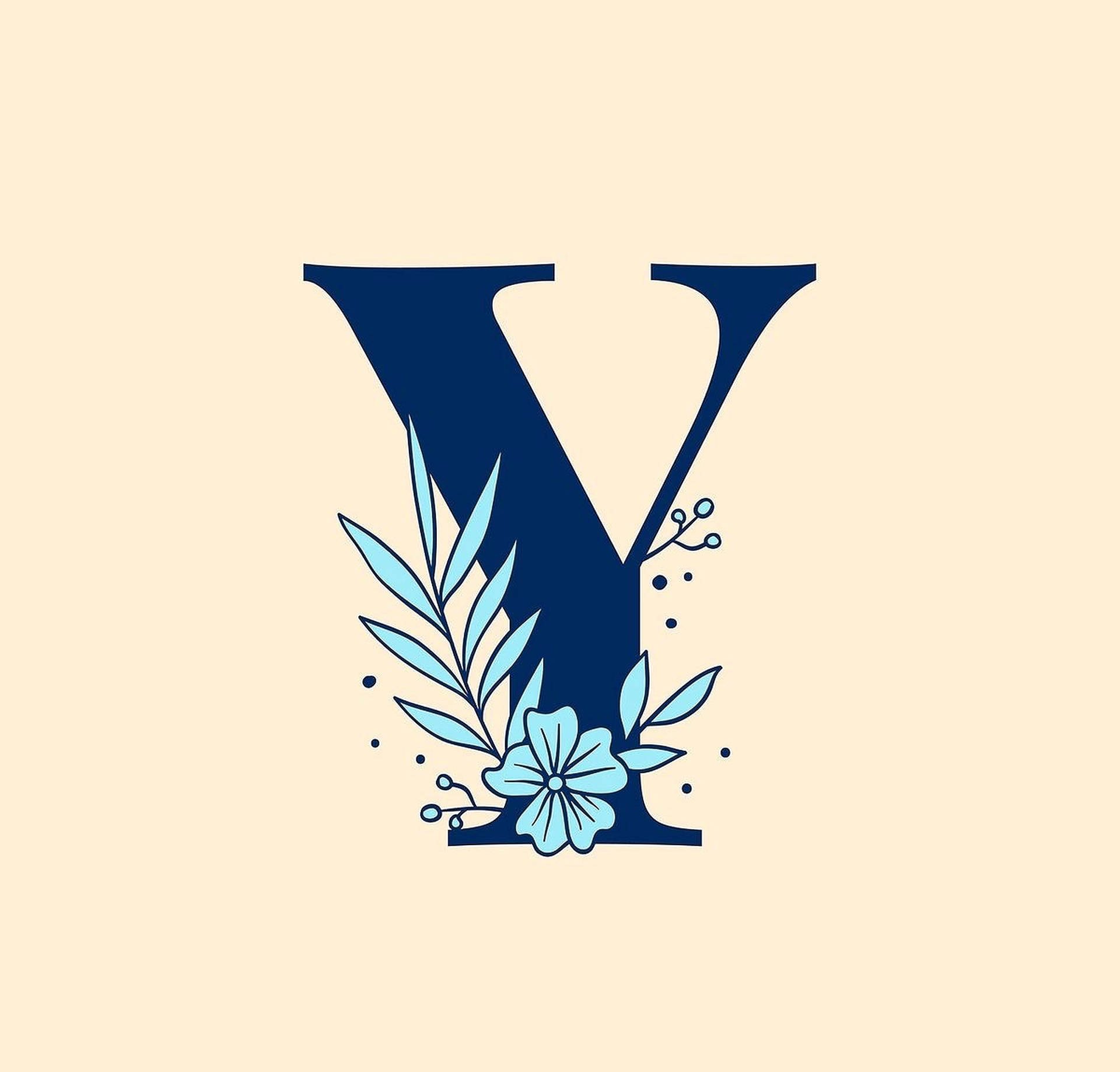 Blue Letter Y Background