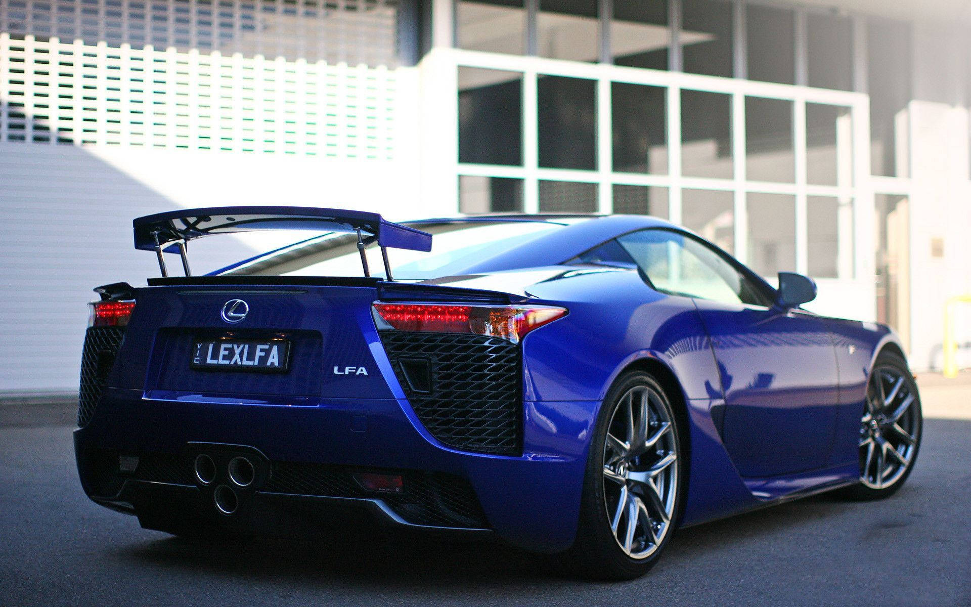 Blue Lexus Lfa Rear Background