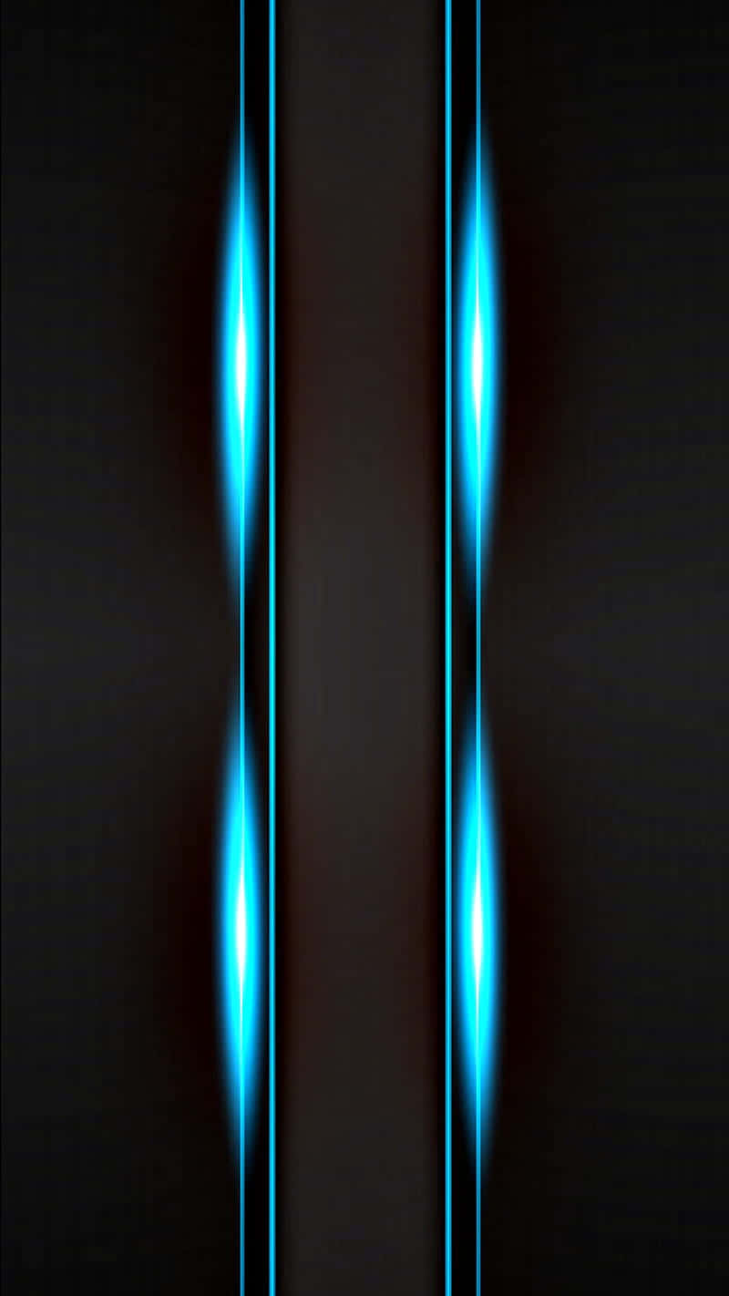 Blue Light Beams On A Black Background