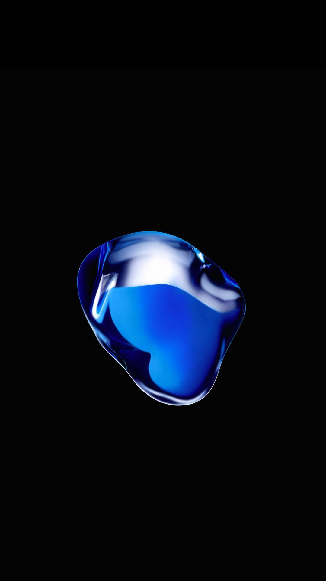 Blue Liquid Metal Iphone Live Background