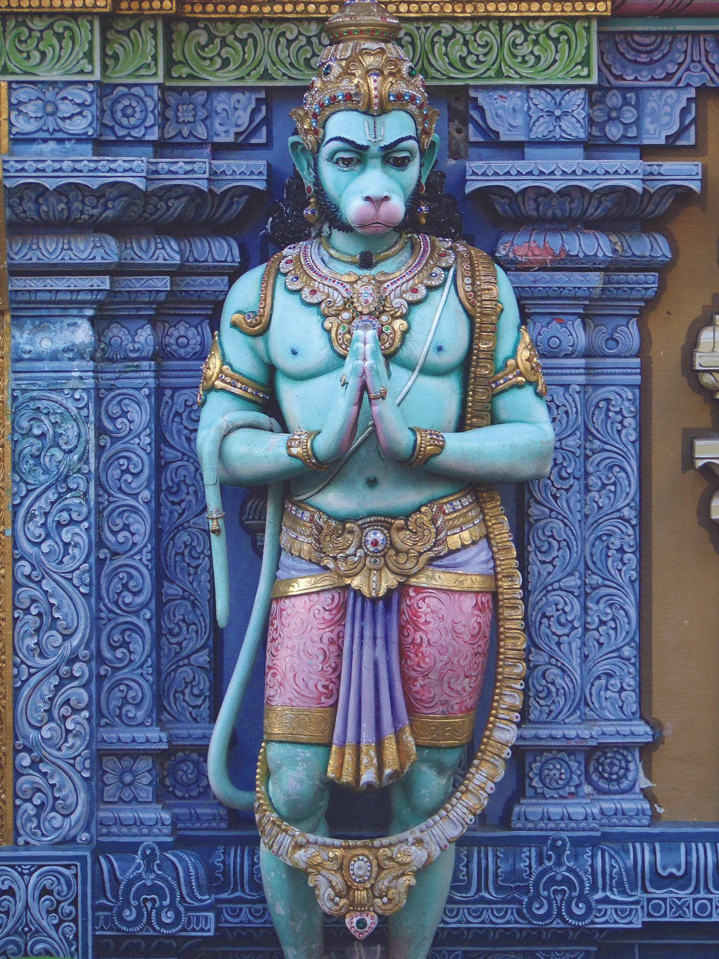 Blue Lord Hanuman 3d Background