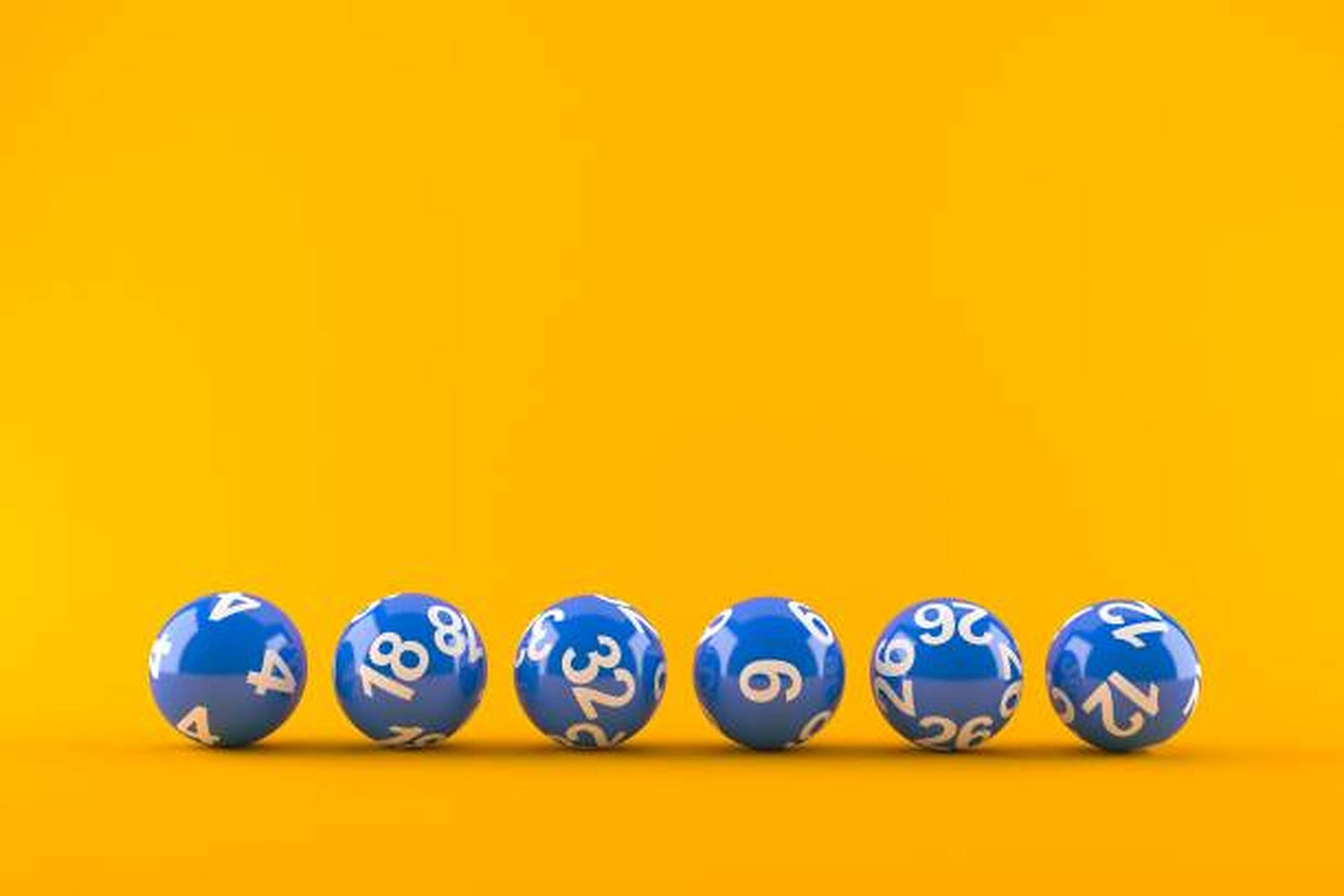 Blue Lottery Balls Background