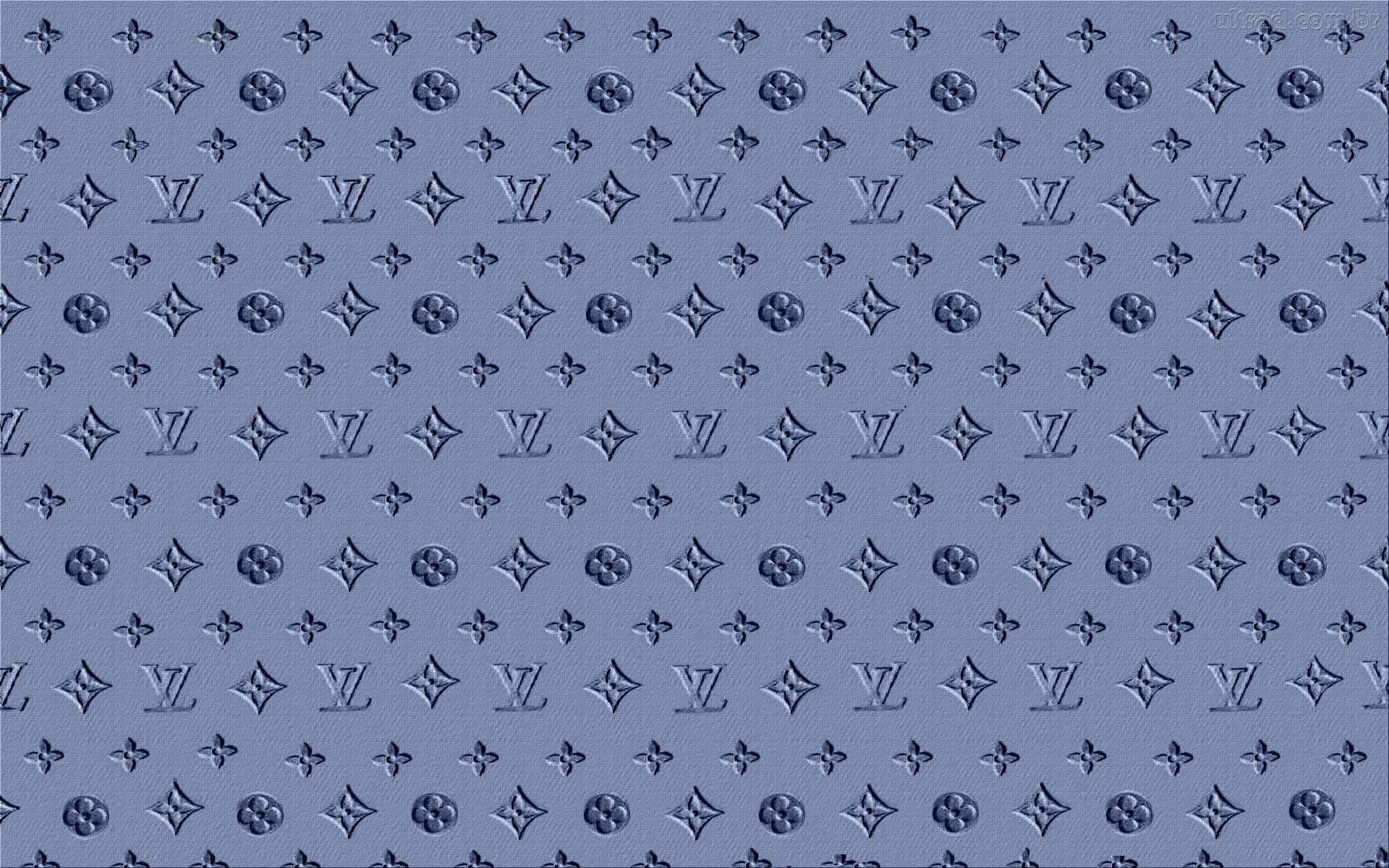 Blue Louis Vuitton Monogram Desktop Background