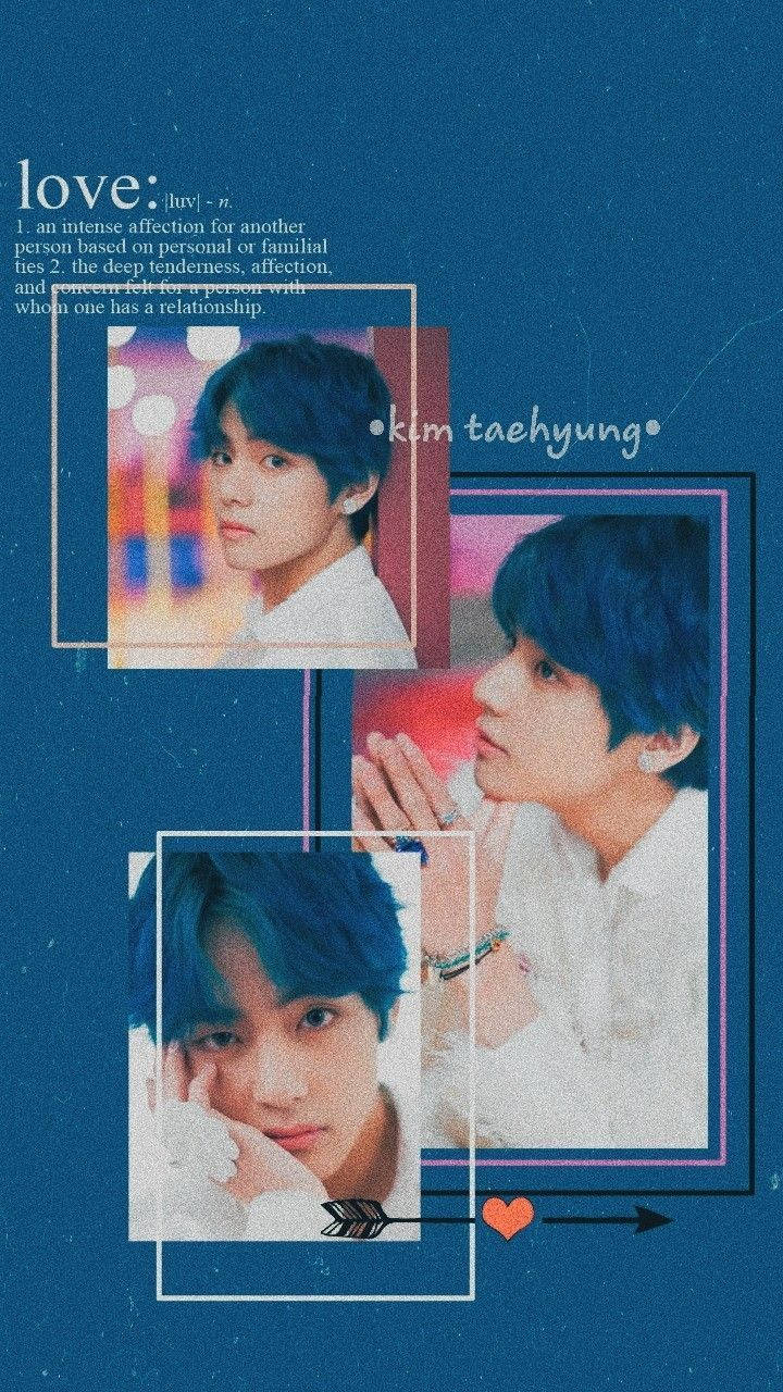 Blue Love Bts V Phone Aesthetic Background