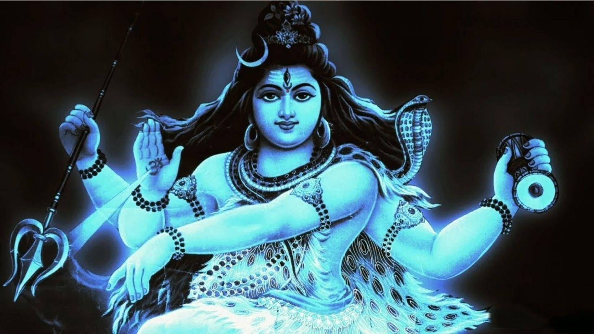 Blue Mahadev Rudra Avatar Desktop