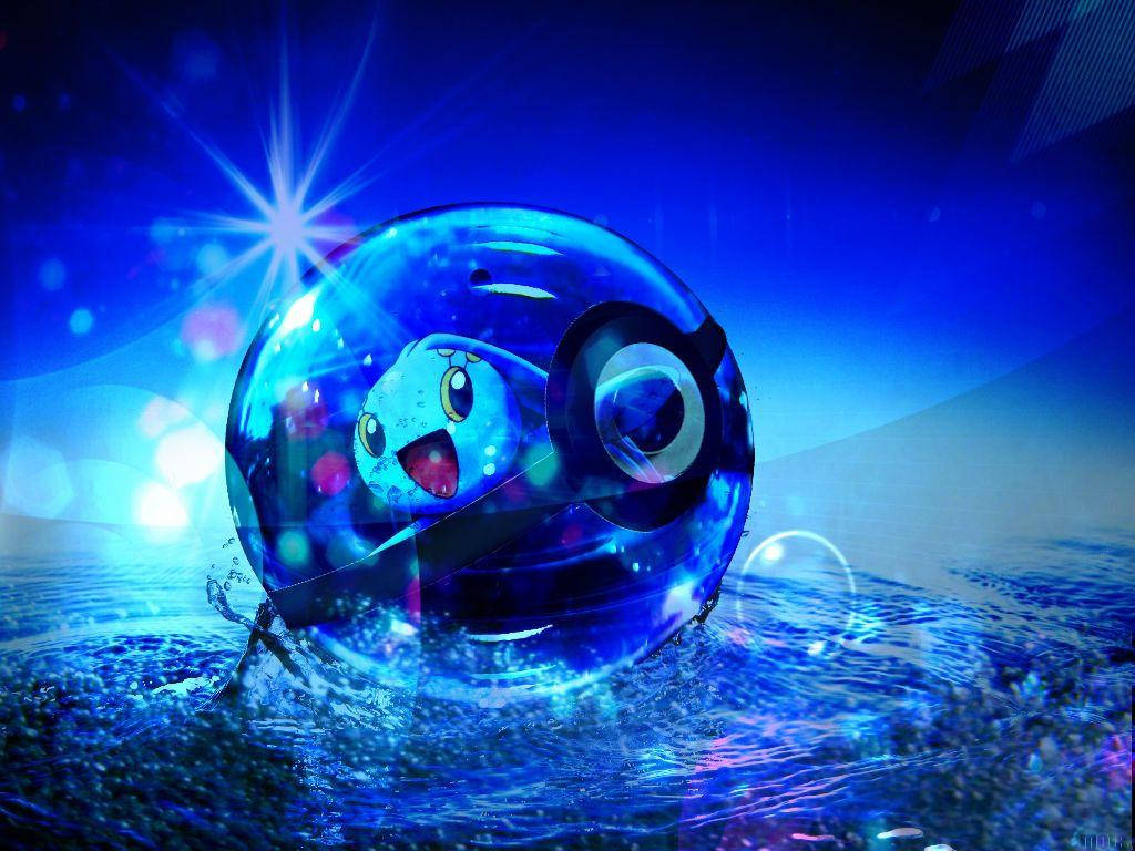 Blue Manaphy Pokeball Background