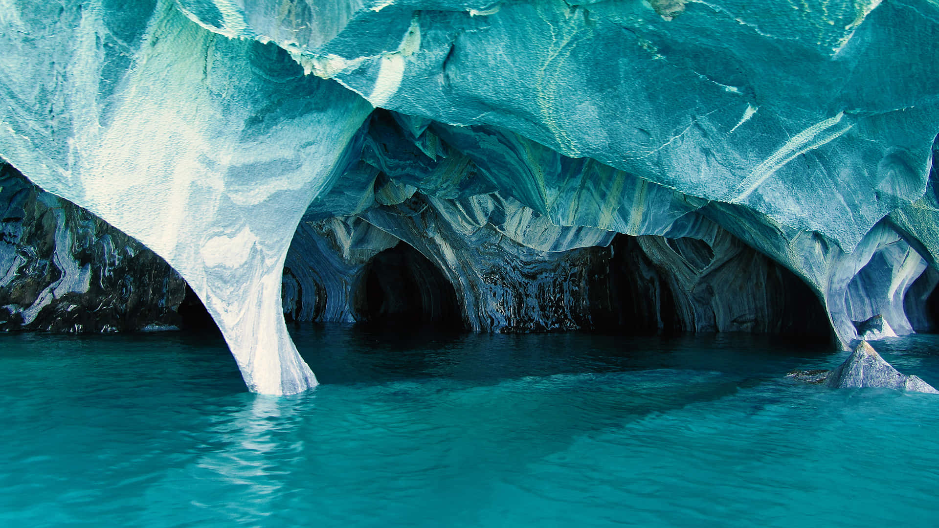 Blue Marble Cave Laptop Background