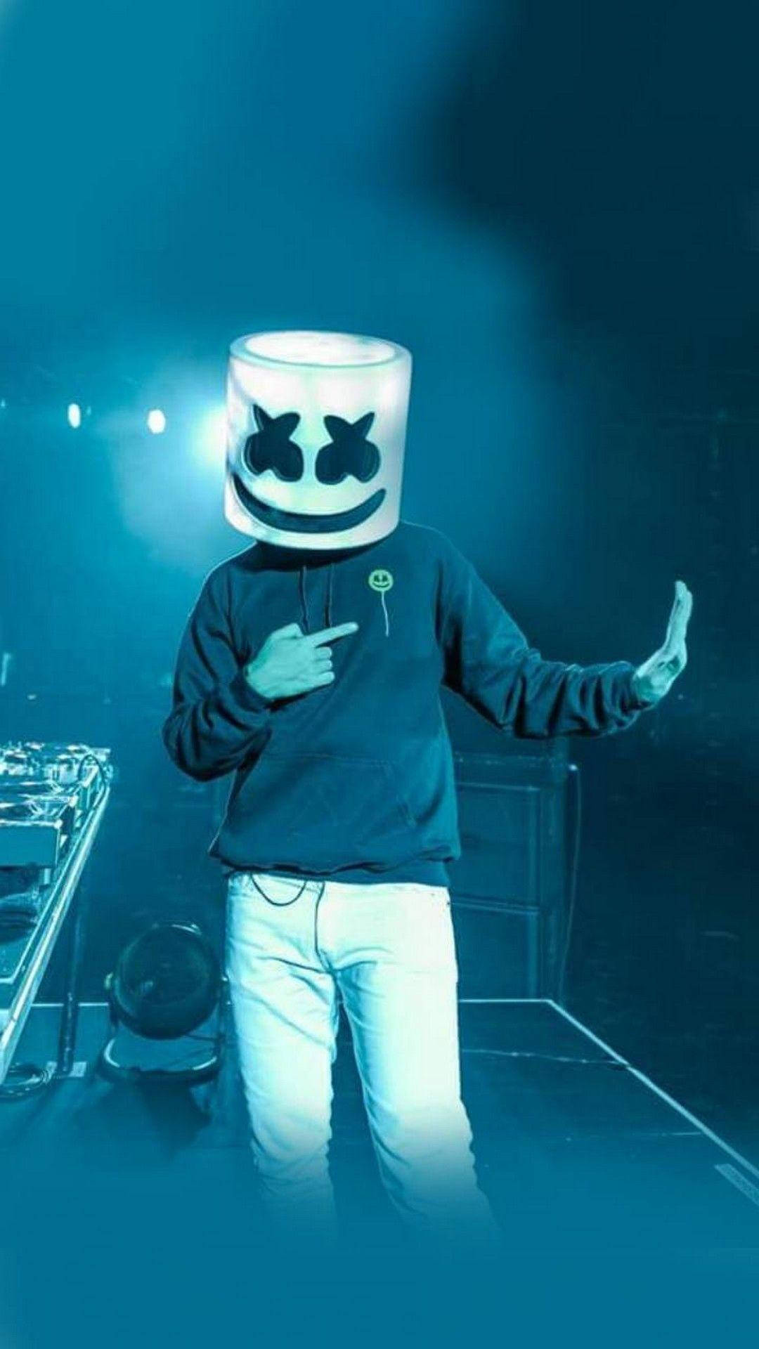 Blue Marshmello Hd Iphone Background