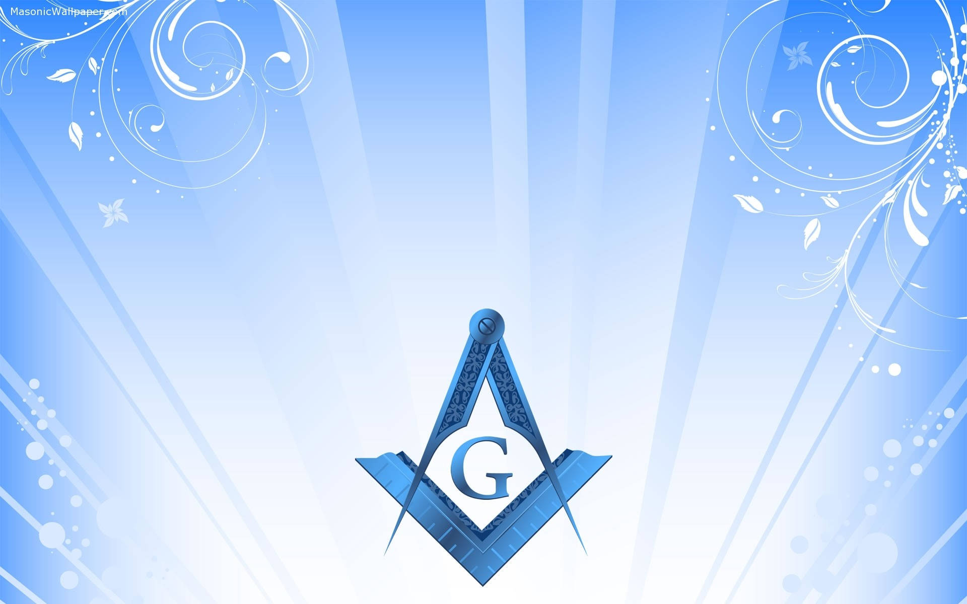 Blue Masonic Logo And Background