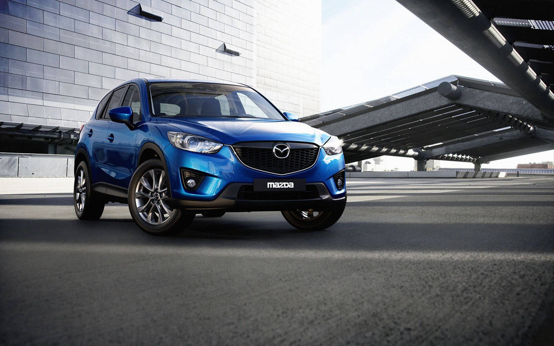 Blue Mazda Cx-5 Front Background