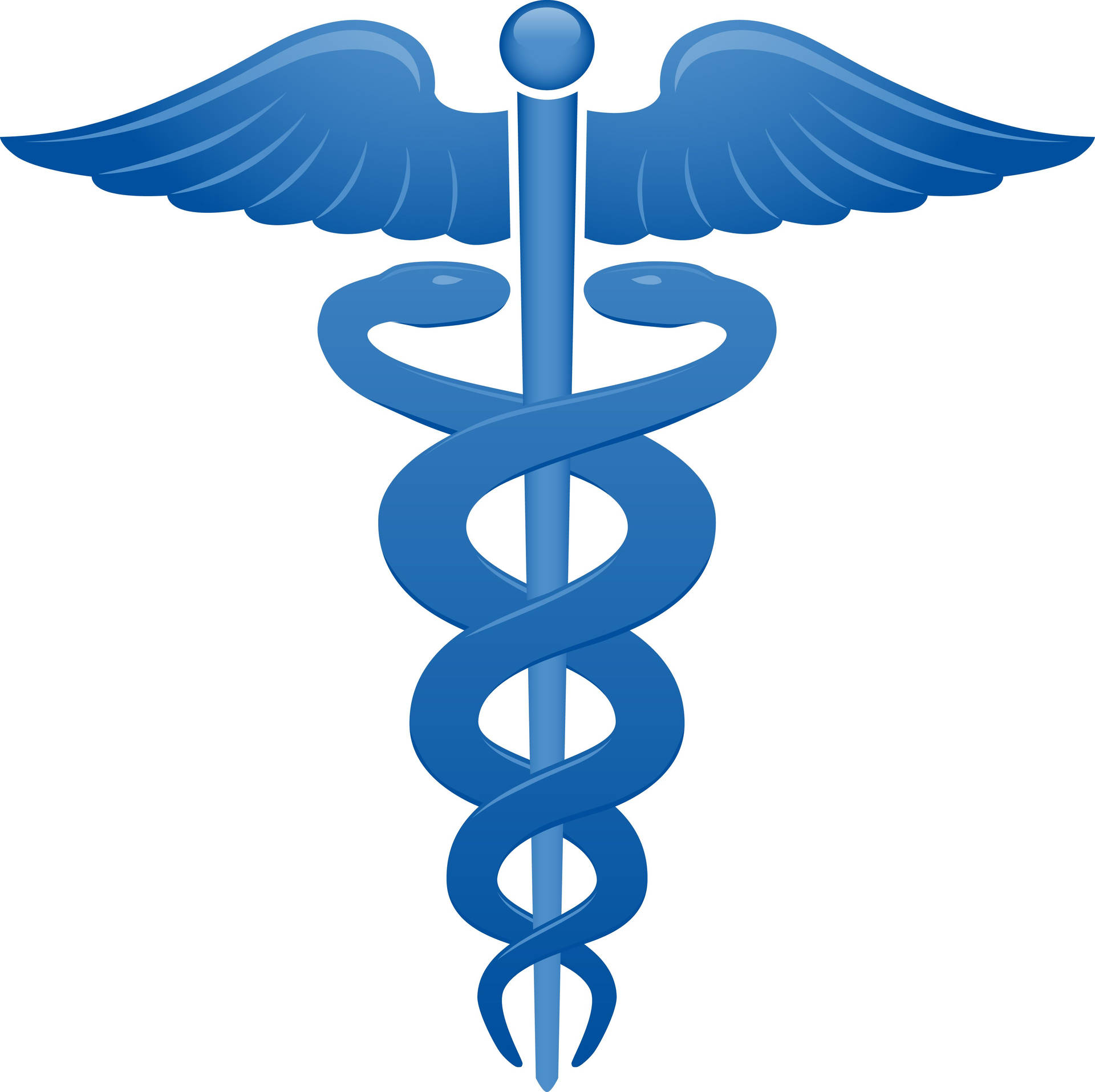 Blue Medical Symbol On White Background