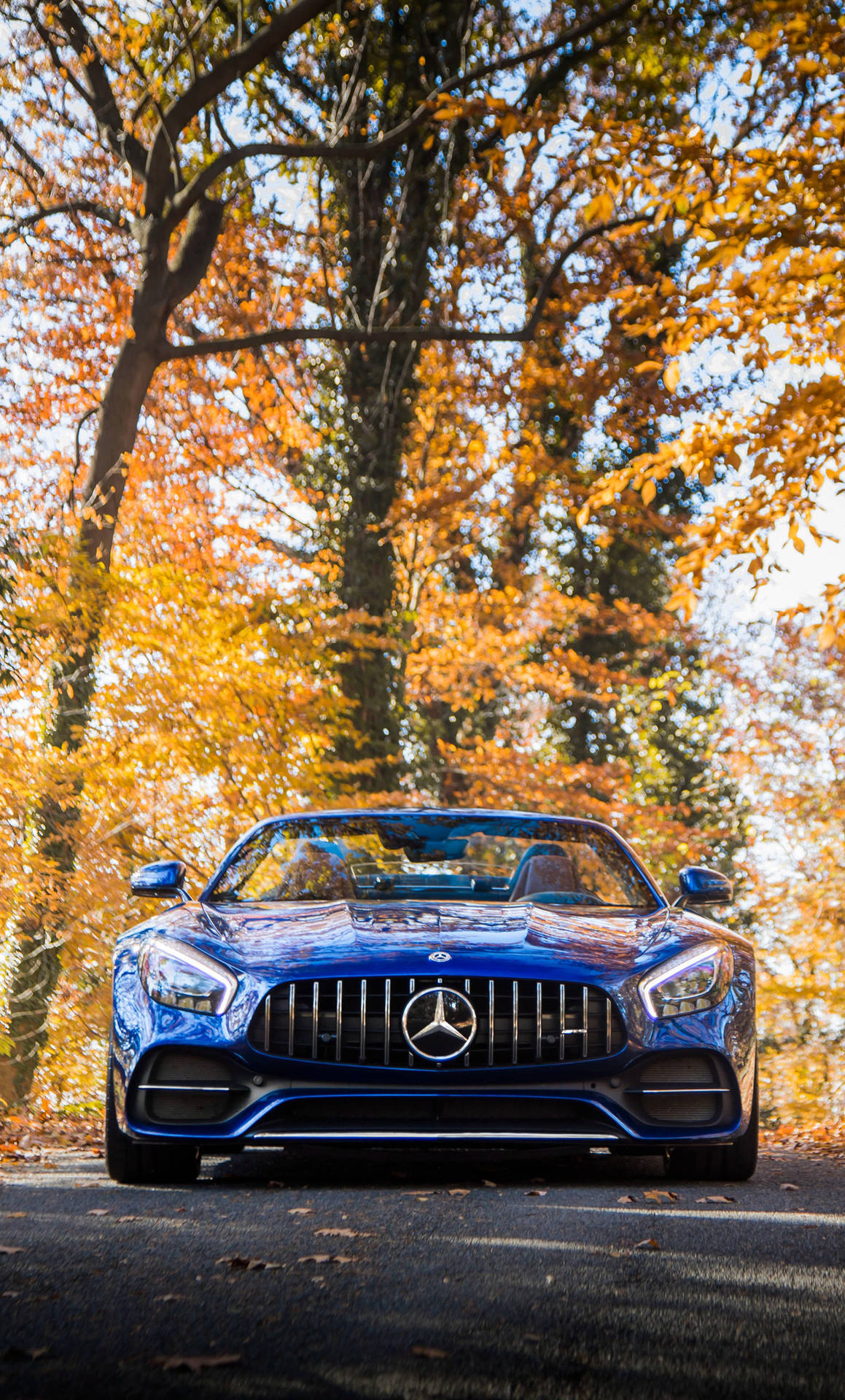 Blue Mercedes-amg Iphone Background