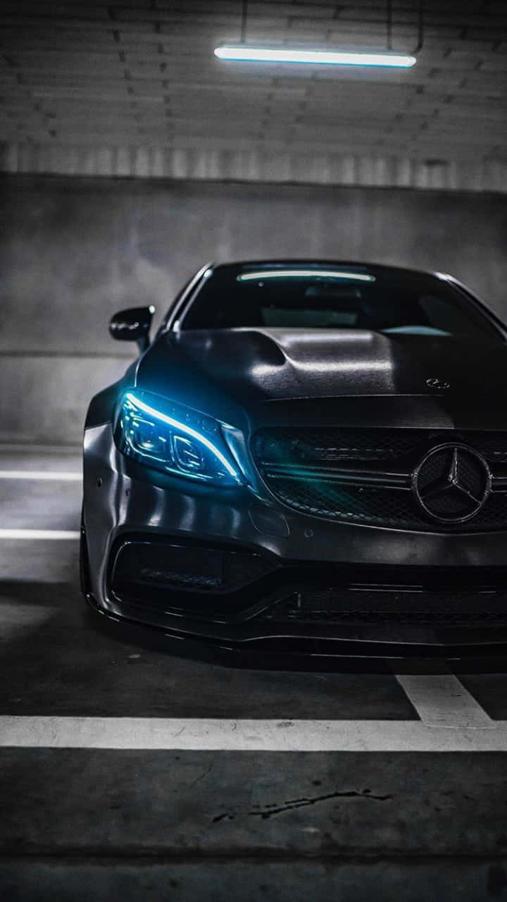 Blue Mercedes Benz Phone Lock Screen Background