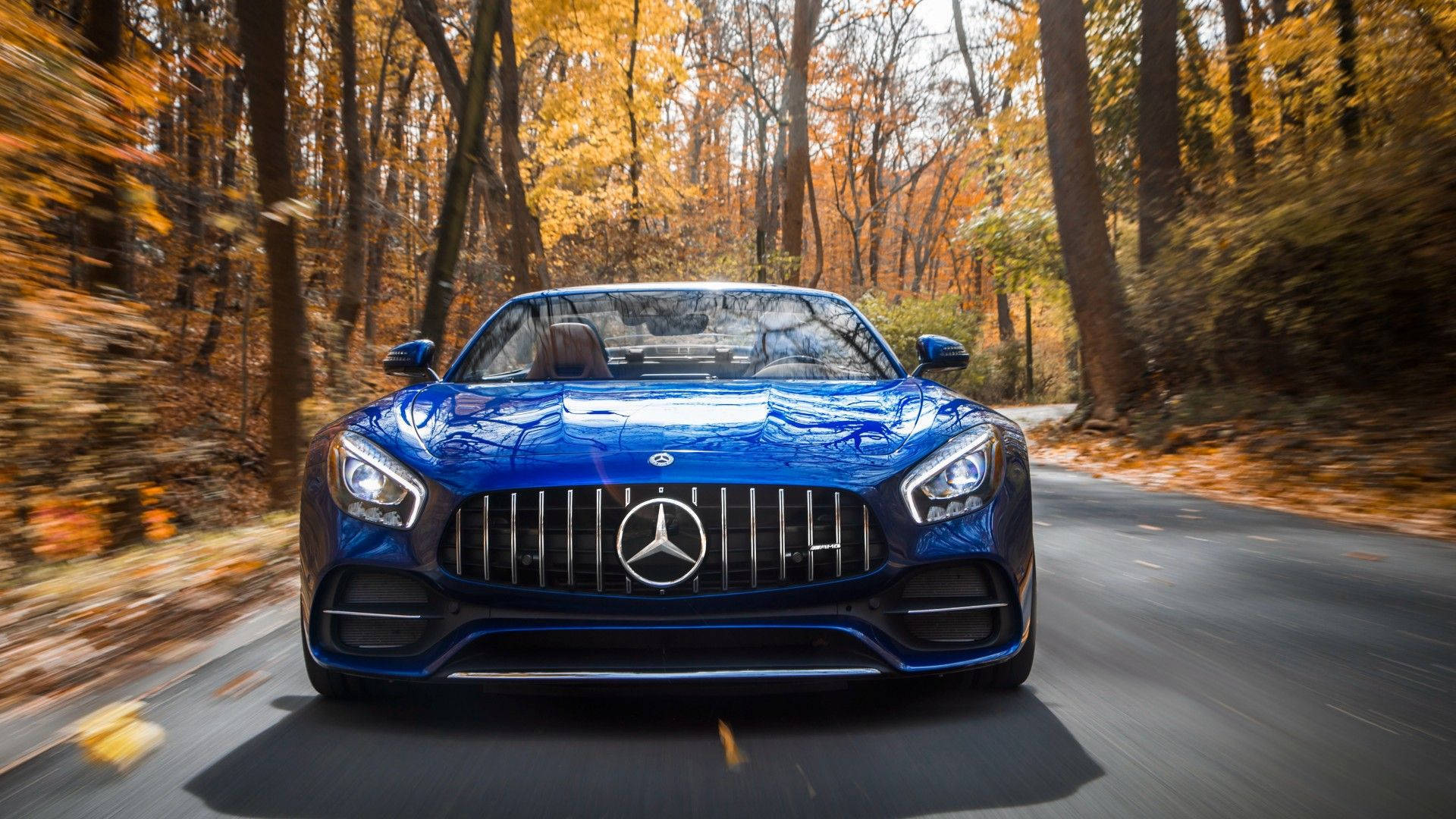 Blue Mercedes Desktop Background