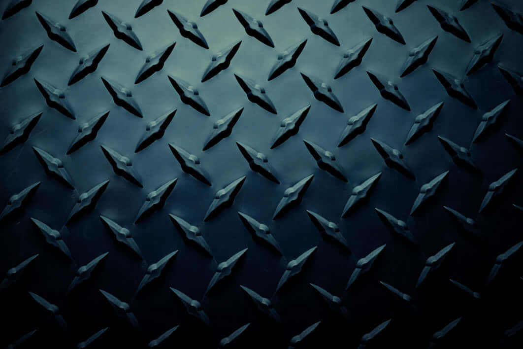 Blue Metal Diamond Plate Background