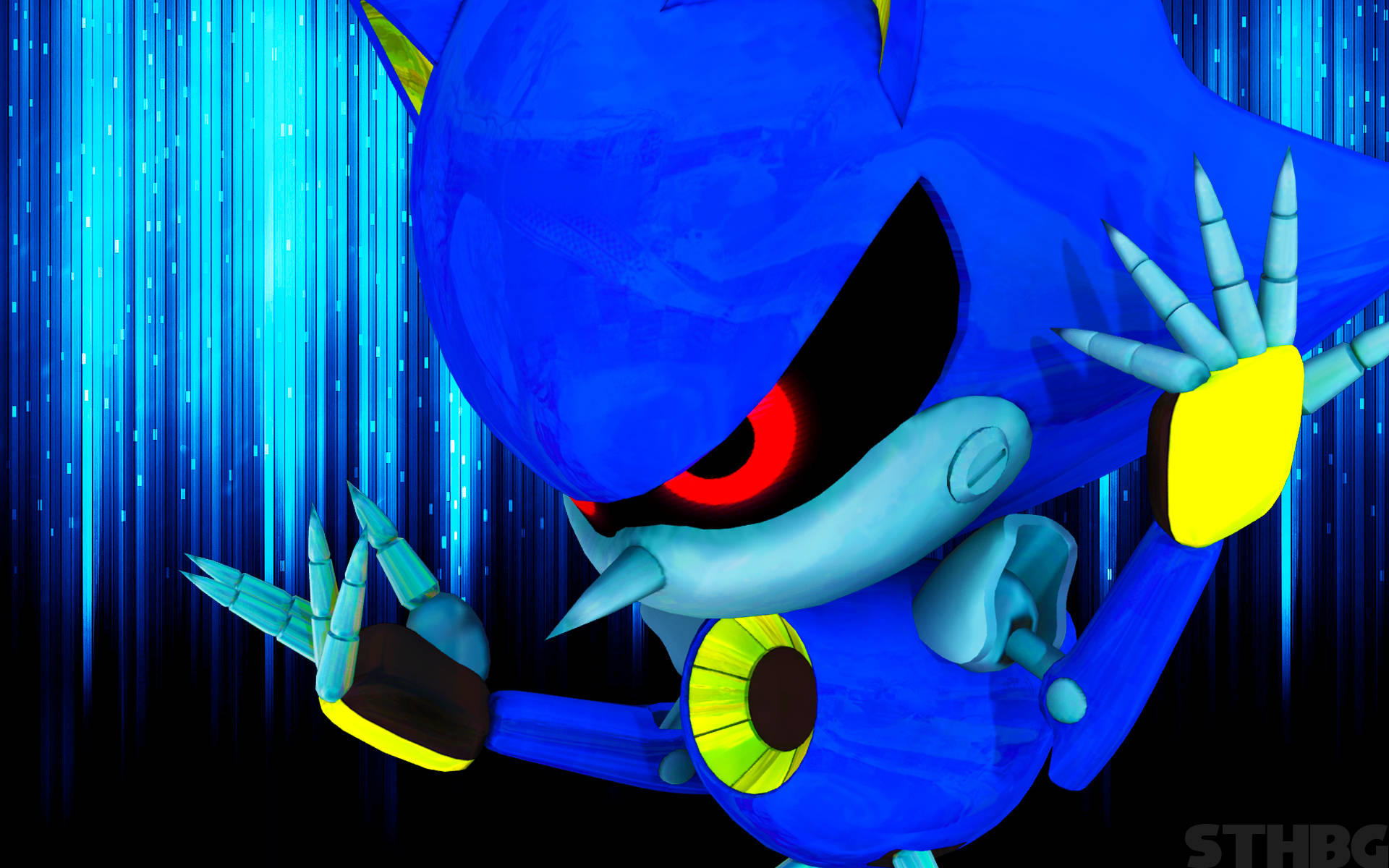 Blue Metal Sonic Background
