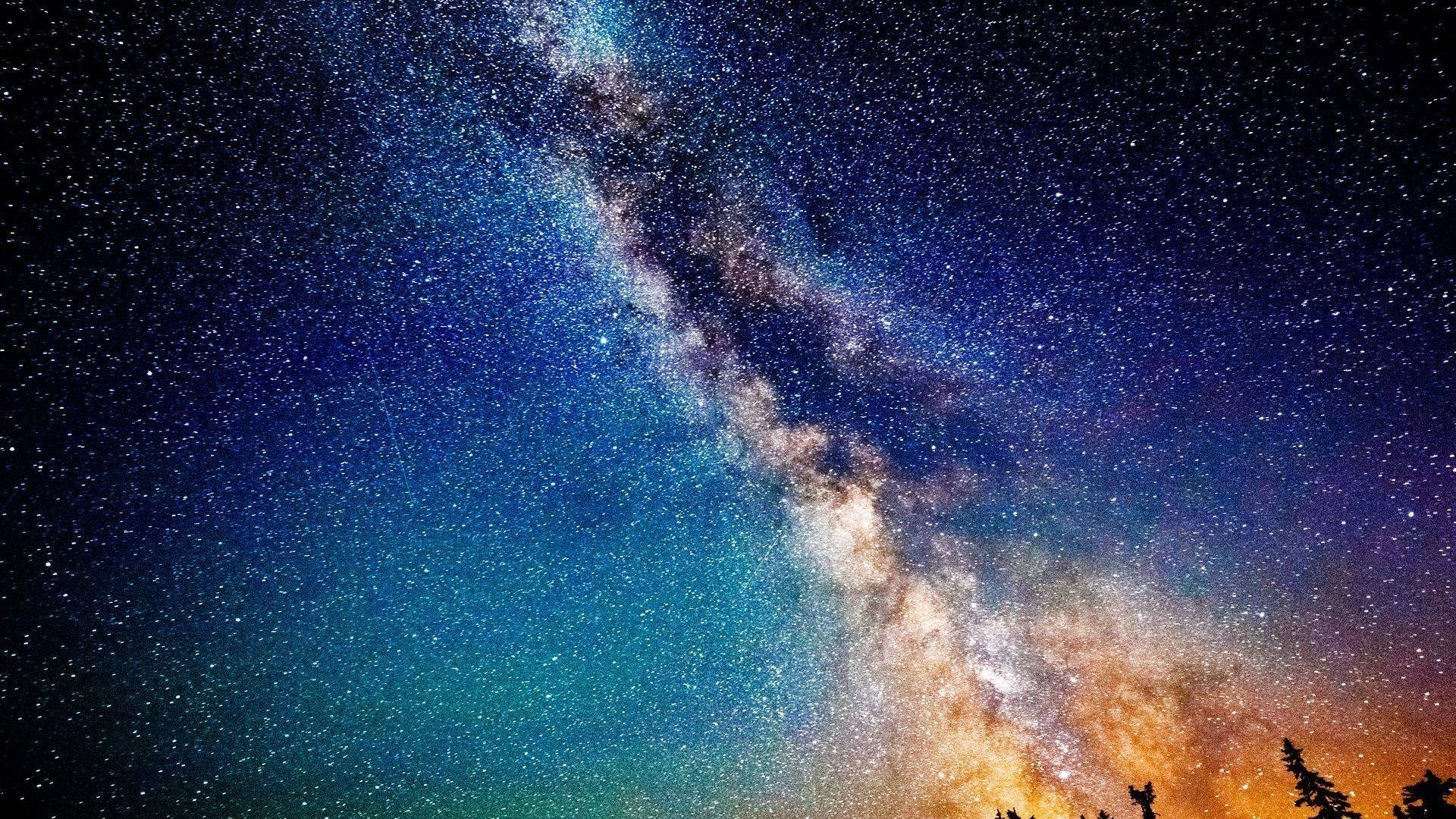 Blue Milky Way 1920x1080 Hd Space Background