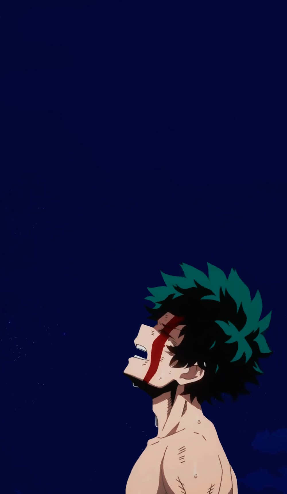 Blue Minimalist Bloody Deku Phone