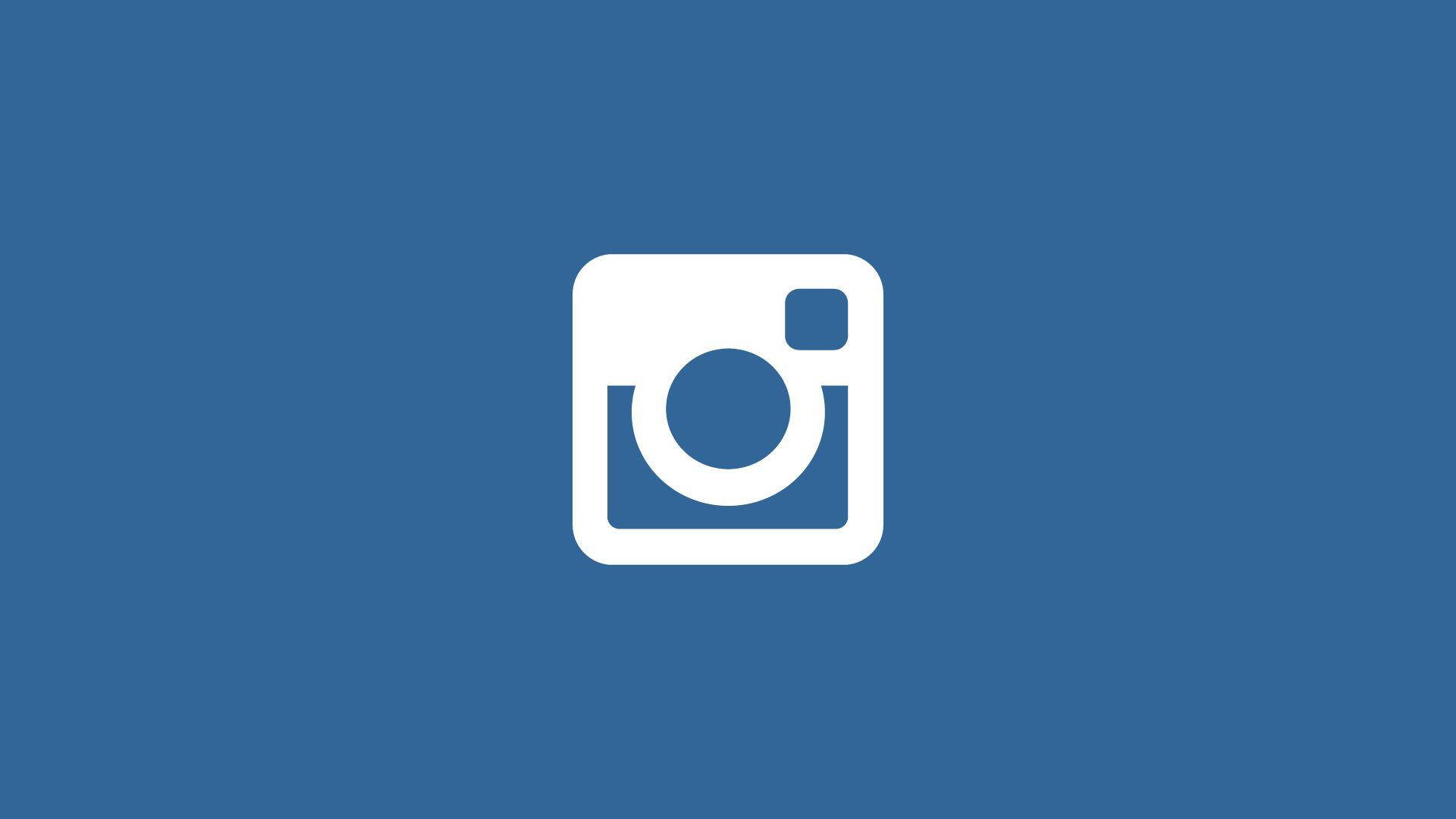 Blue Minimalist Instagram Icon Background