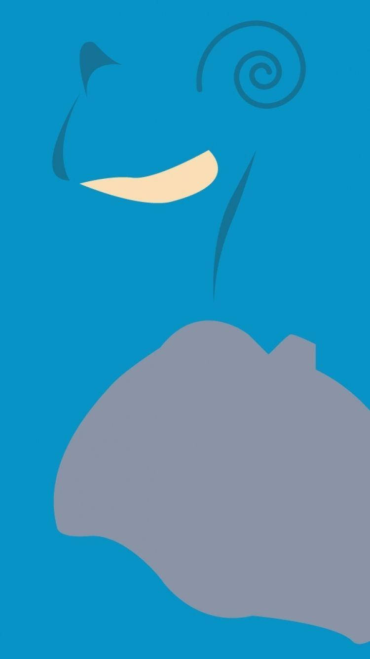 Blue Minimalist Lapras Background