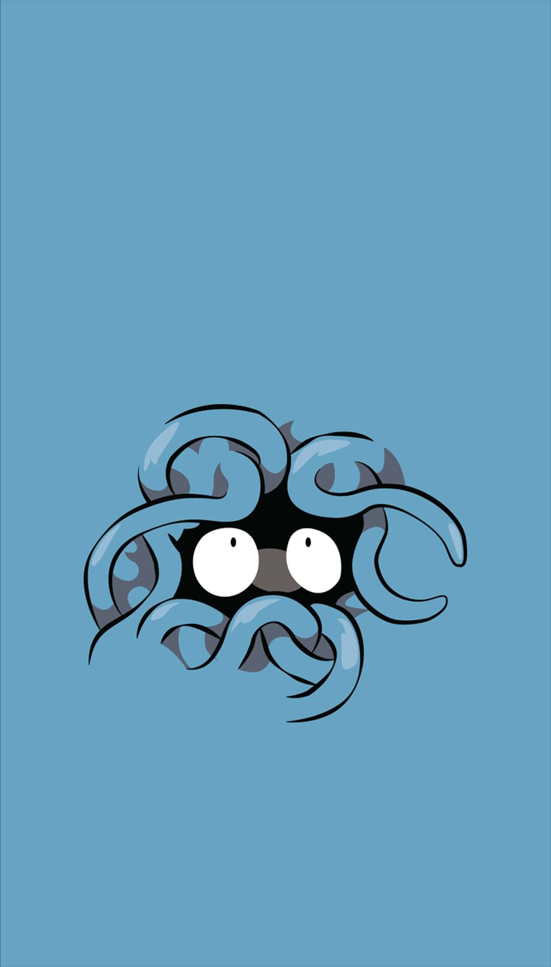 Blue Minimalist Tangela Phone Background