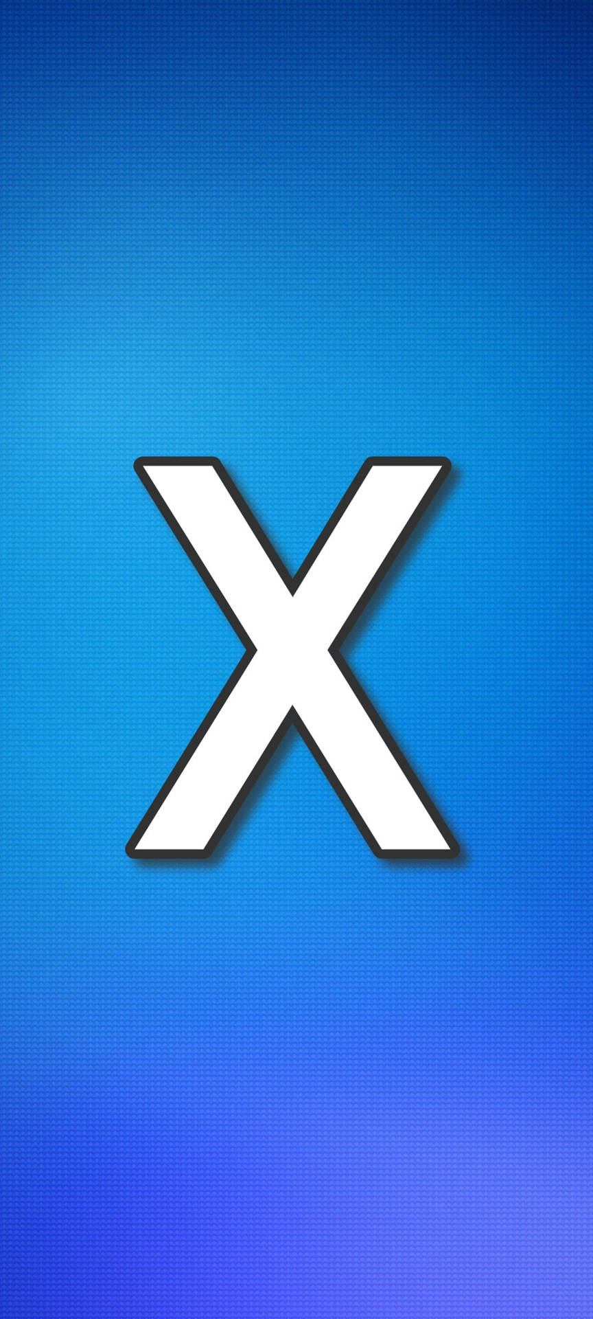 Blue Mobile Letter X Background