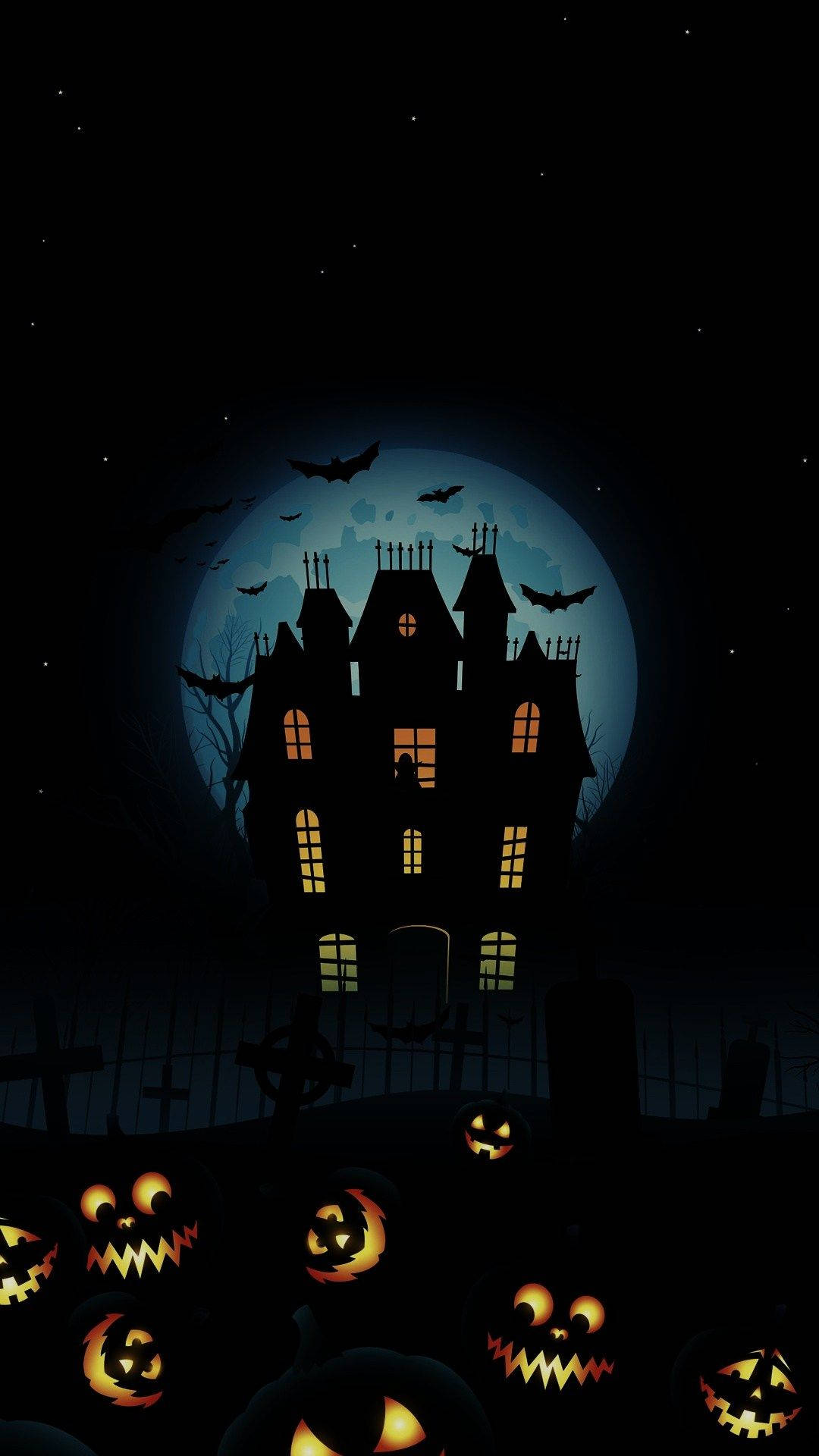 Blue Moon Halloween Iphone Background