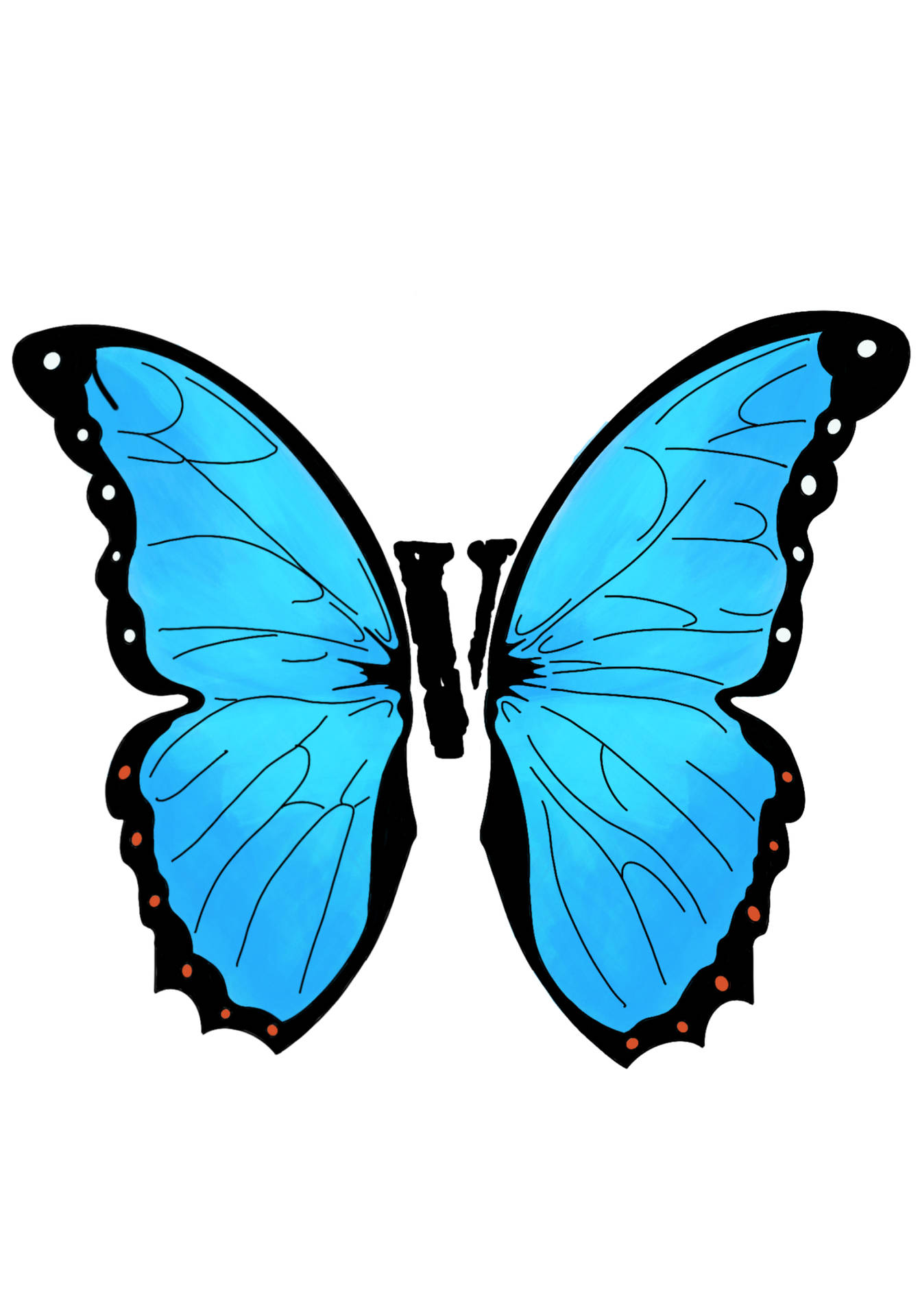 Blue Morpho Butterfly Vlone Pfp Background