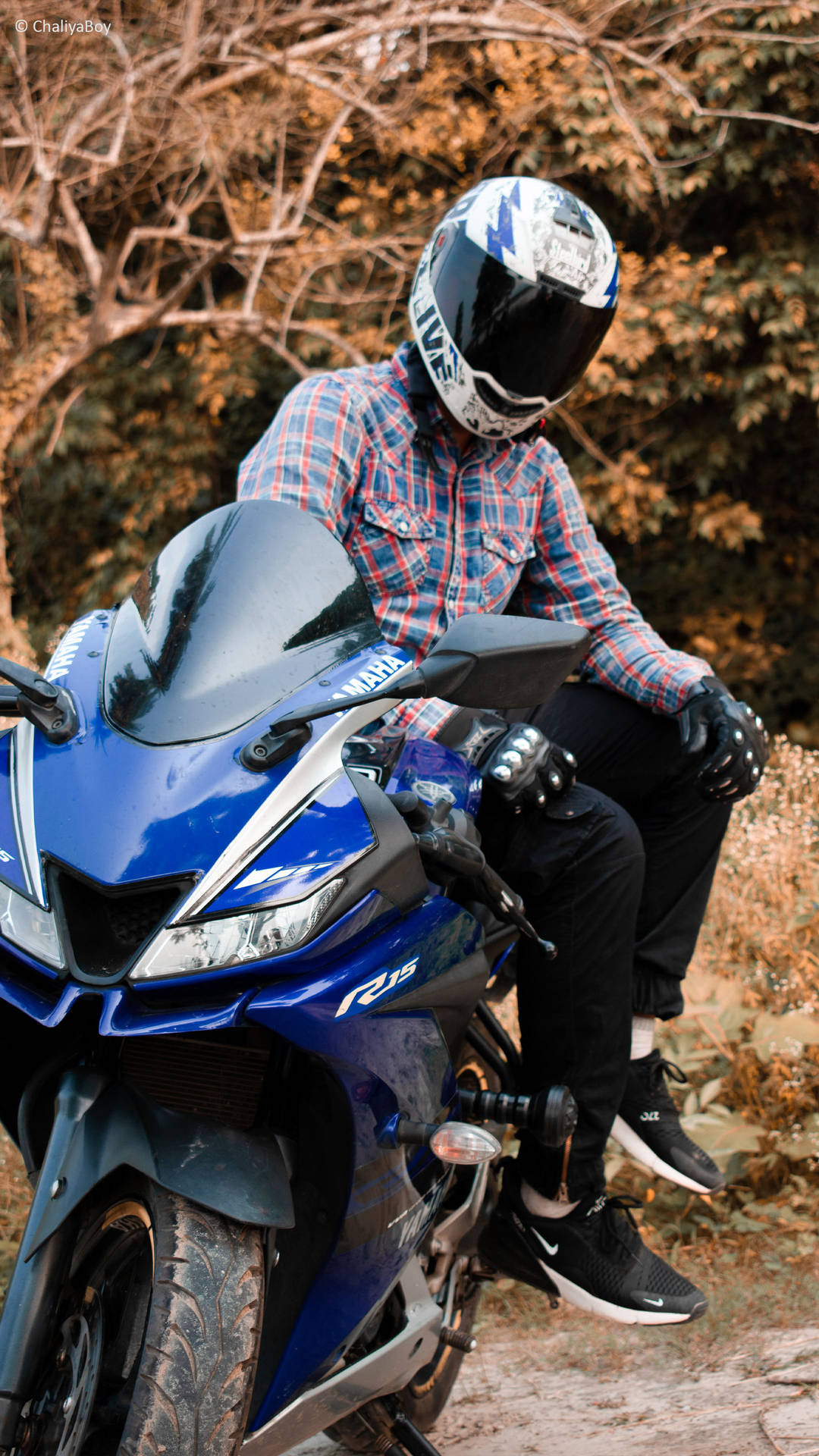 Blue Motorbike Easy Rider Background