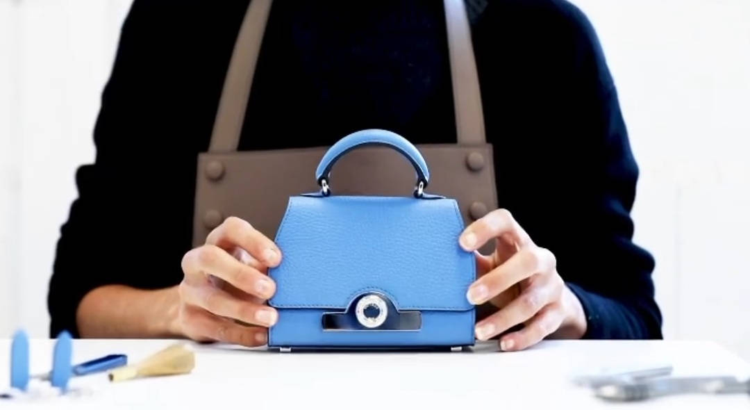 Blue Moynat Rejane Hand Bag Background