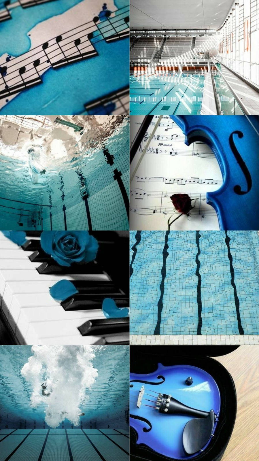 Blue Music Aesthetic Background