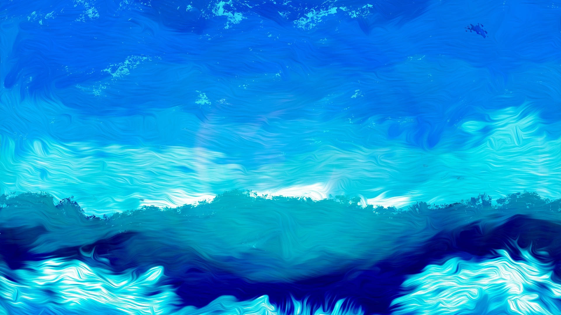 Blue Nature Mountain Painting Background