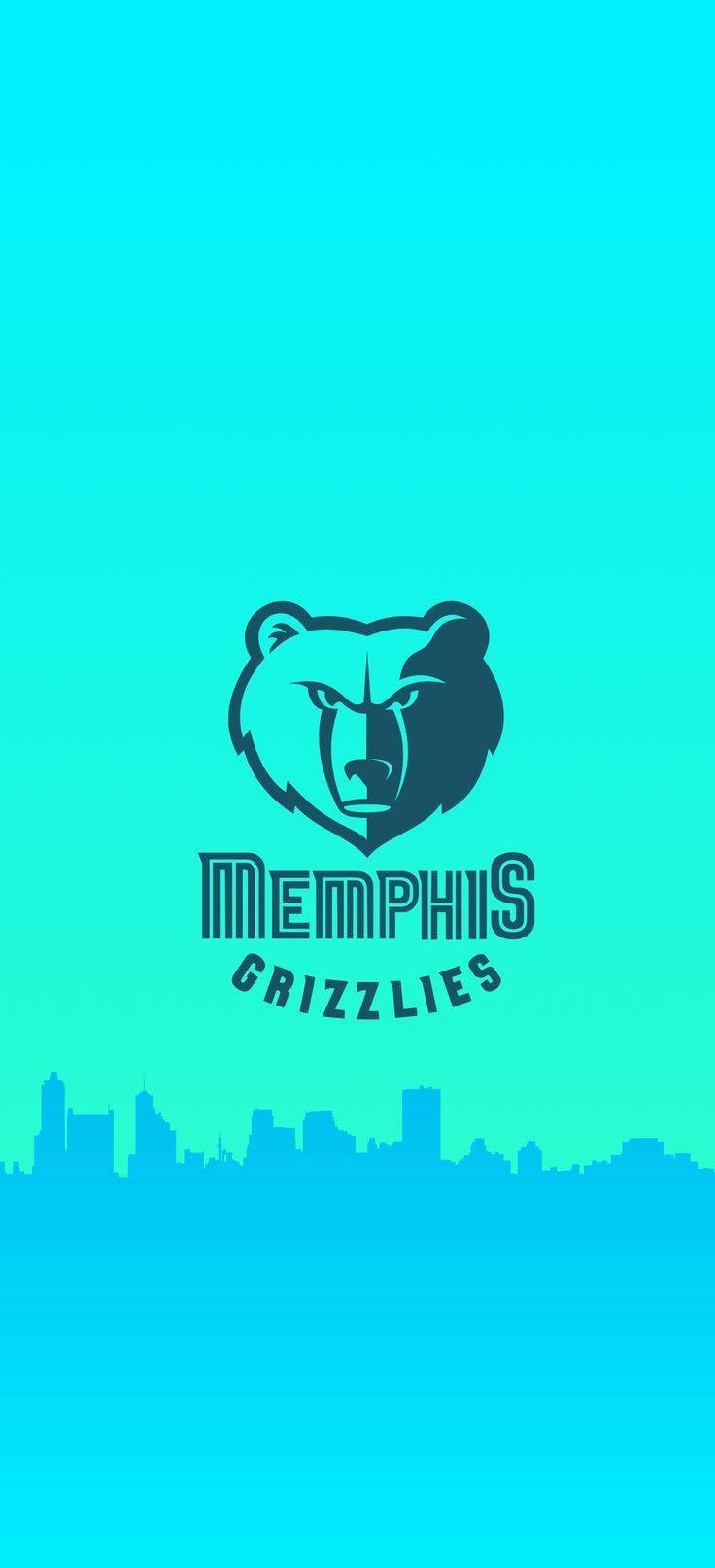 Blue Nba Memphis Grizzlies Logo Background