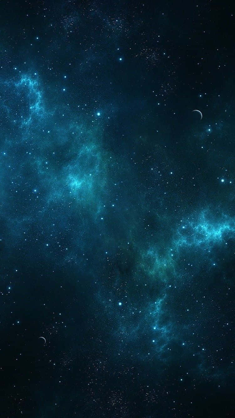 Blue Nebula In Universe Iphone Background