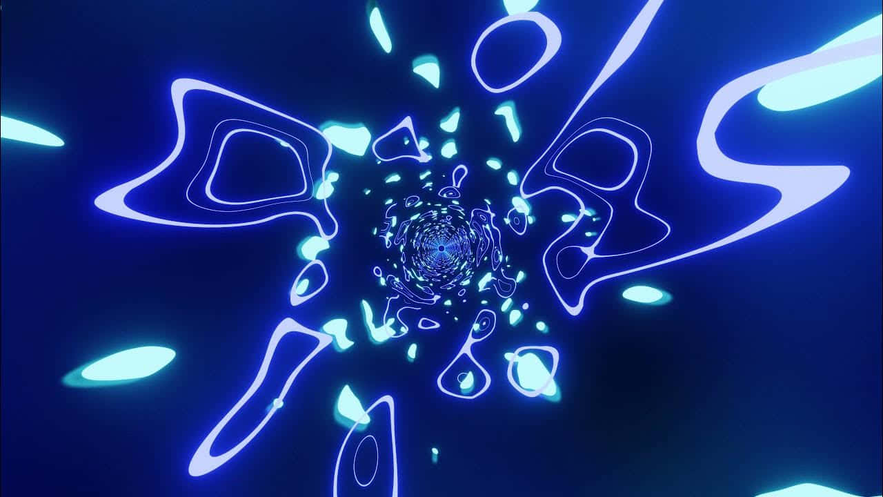 Blue Neon Abstract Explosion