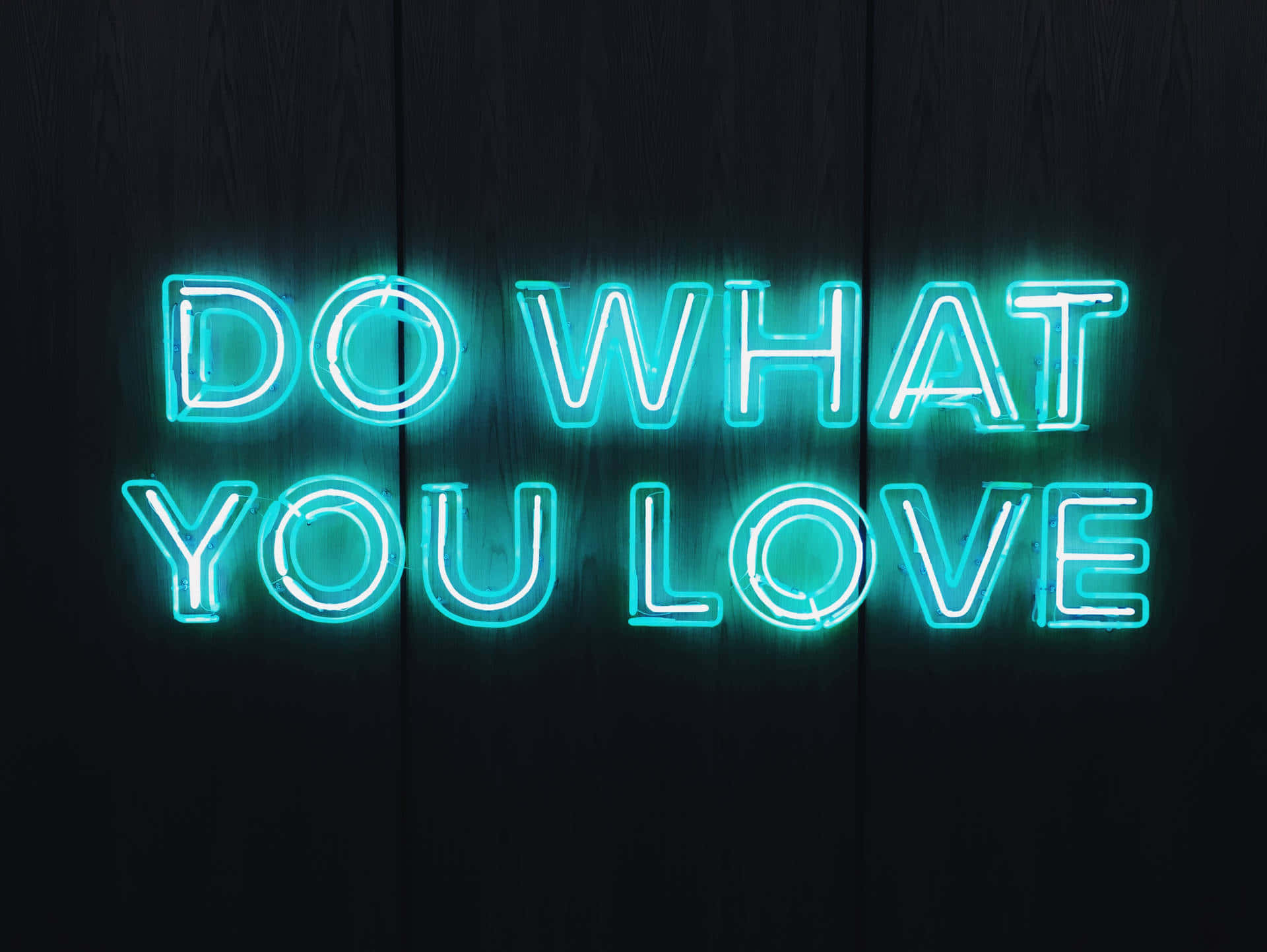 Blue Neon Inspirational Quote Background